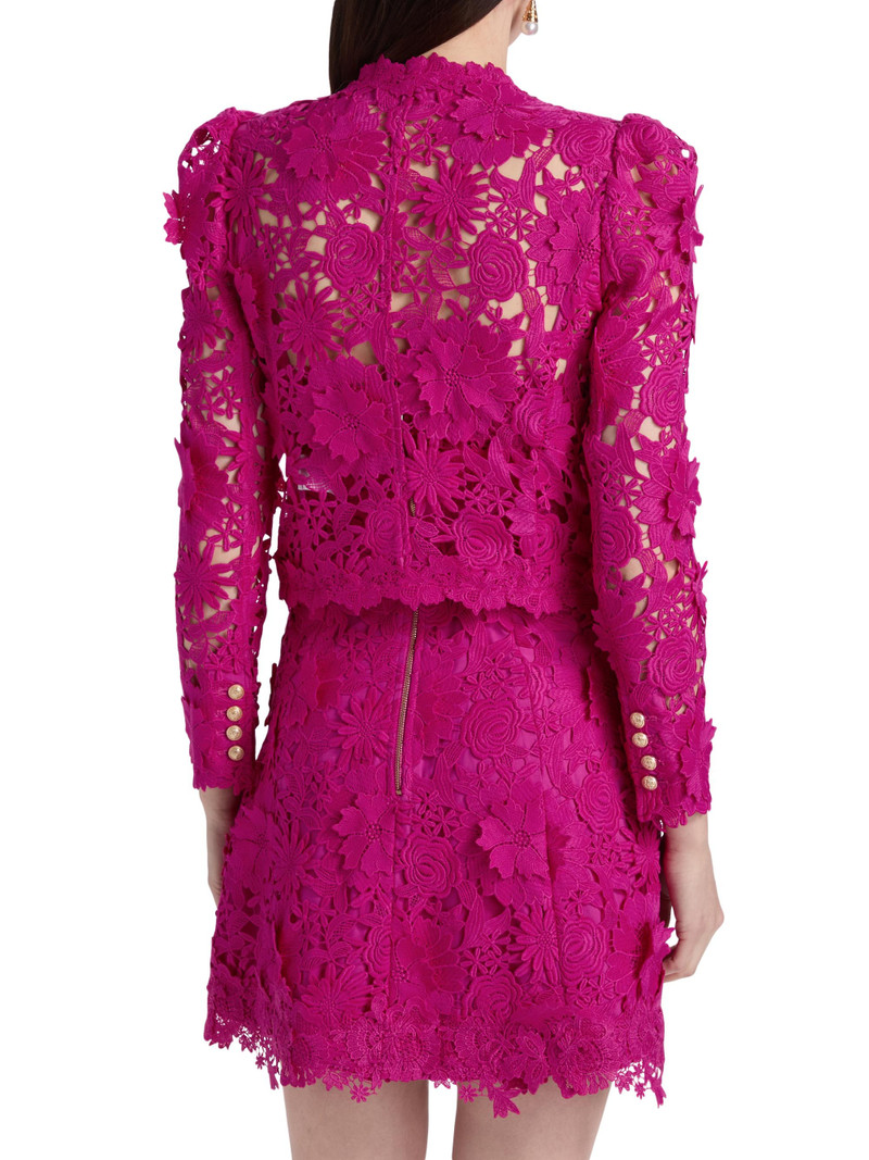 Women's Bondi Guipure Lace Jacket - Hibiscus 5