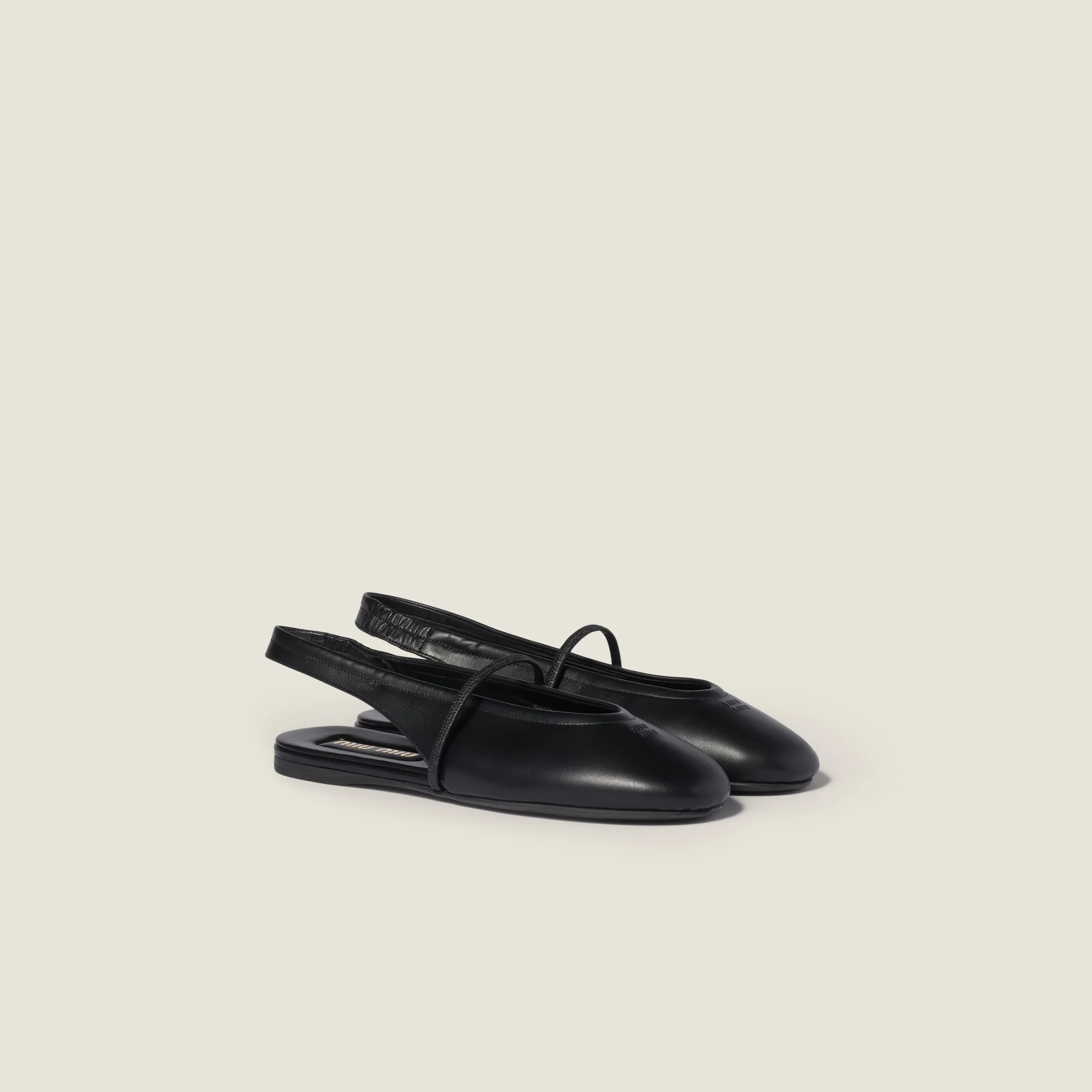 Leather slingback ballerinas - 1