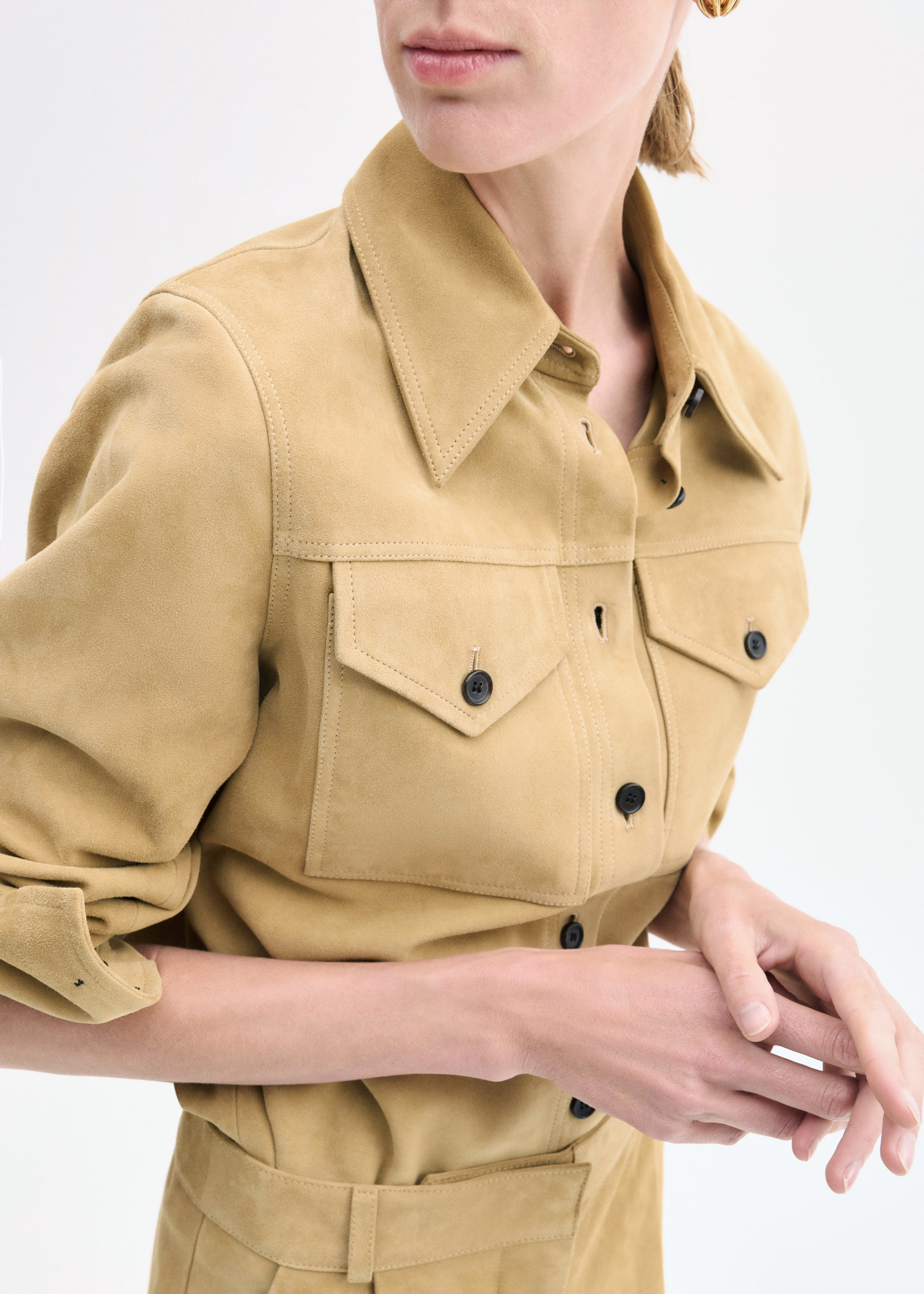 Western Shirt in Suede - 3