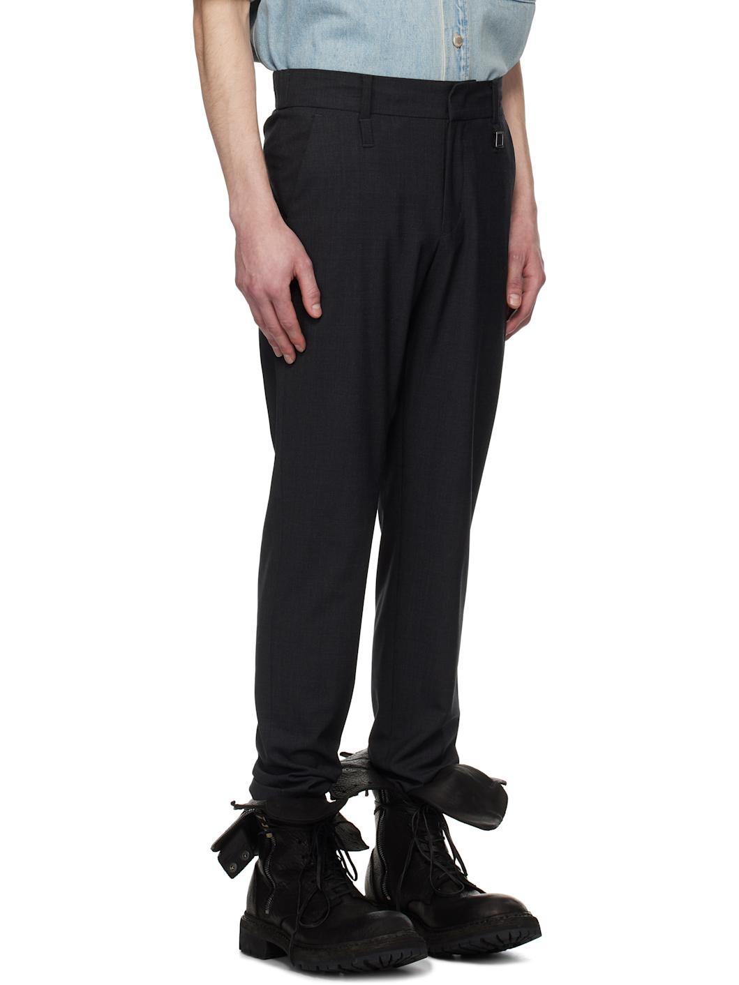 Gray Drawstring Trousers - 2