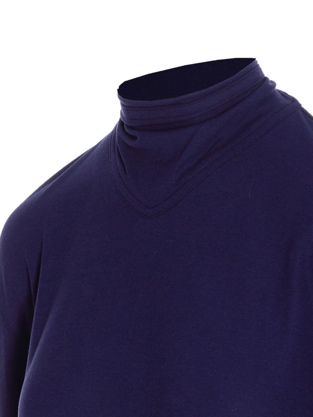 long-sleeve scarf-detail top - 3
