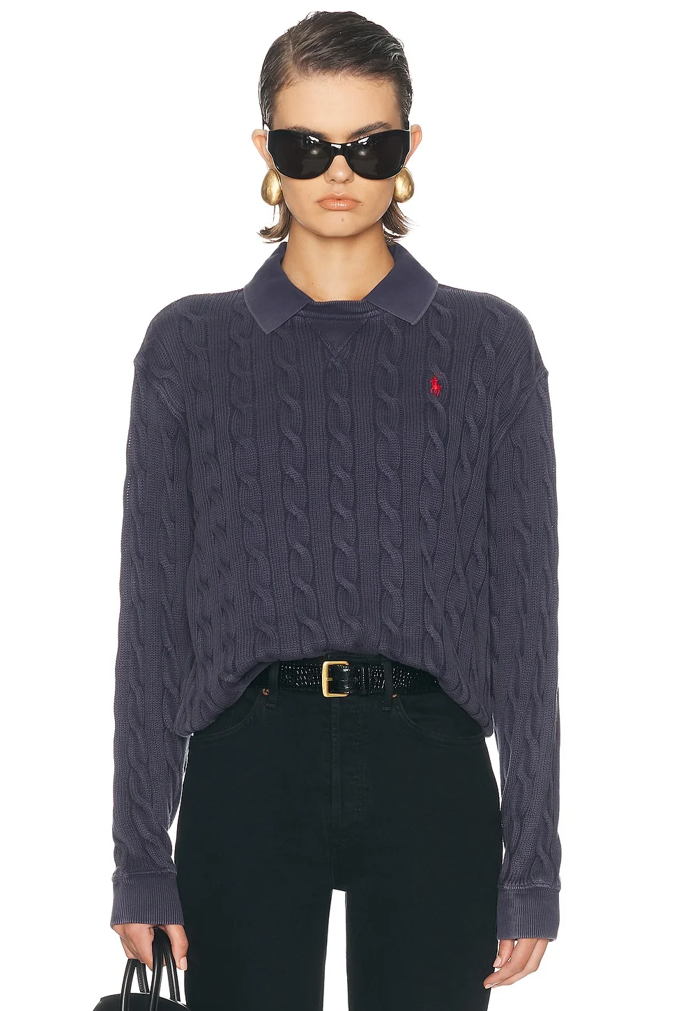 Long Sleeve Polo Sweater - 1