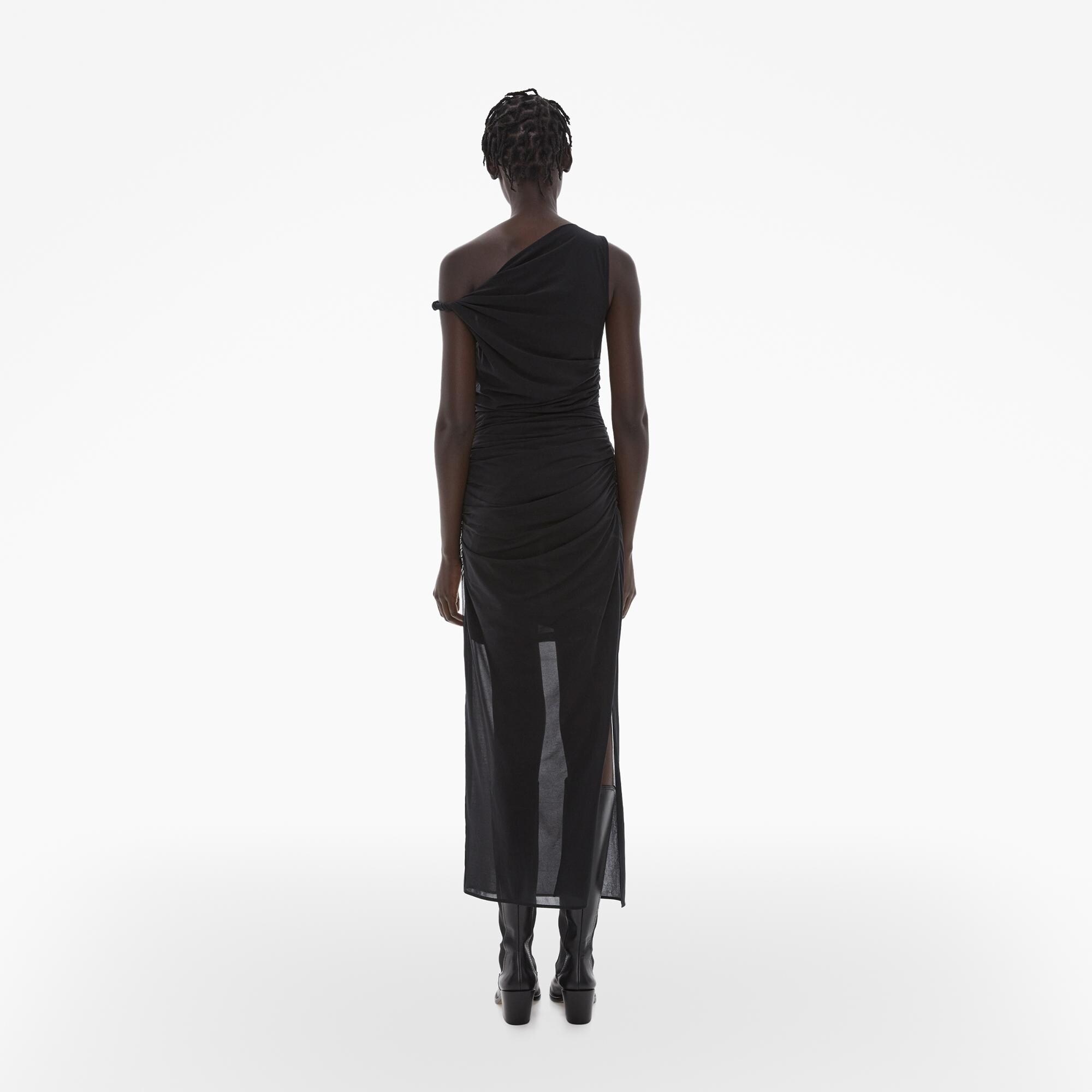 TWISTED ASYMMETRIC MAXI DRESS - 4