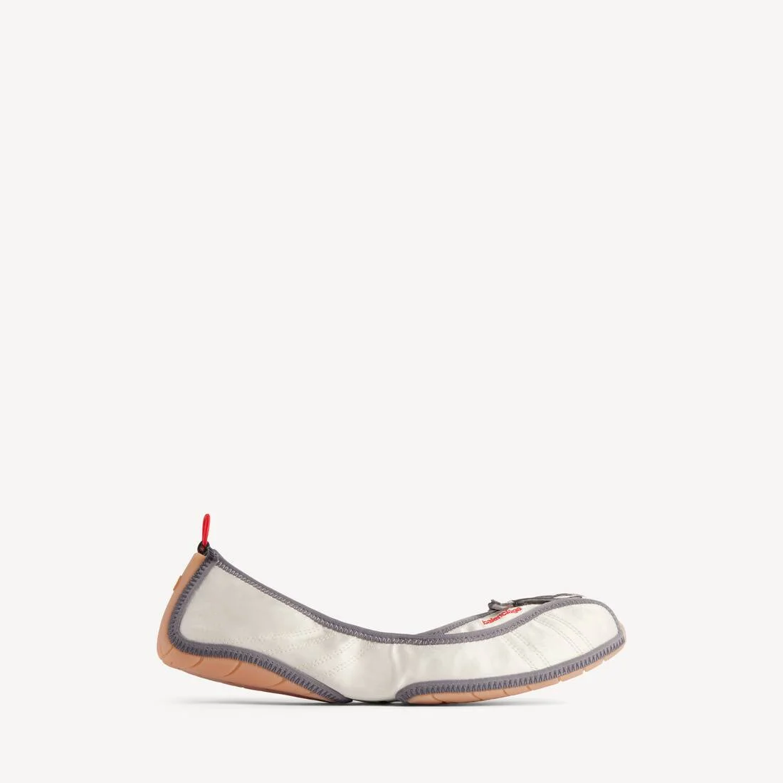 Women's Ballet Sneaker in Eggshell/grey/navy/red - 1