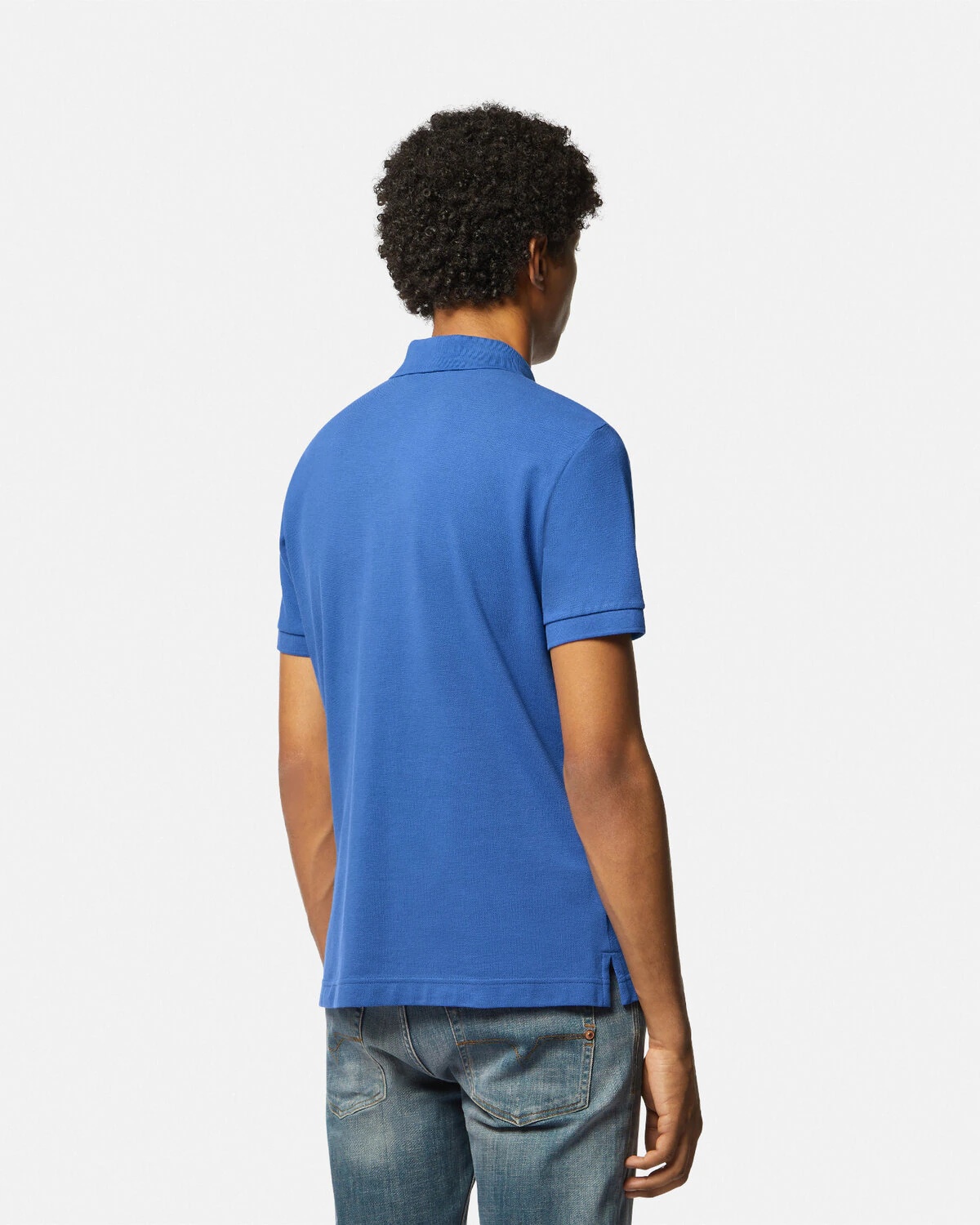 V-Emblem Zip Polo Shirt - 5