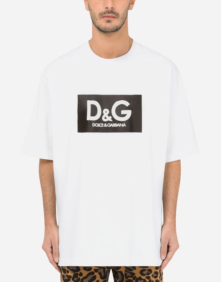 Cotton T-shirt with D&G print - 1