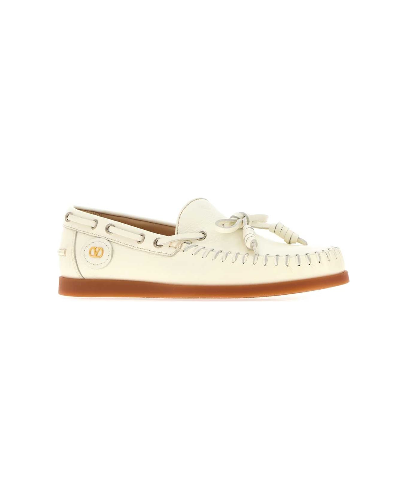 Ivory Leather Vlogo Signature Loafers - 2
