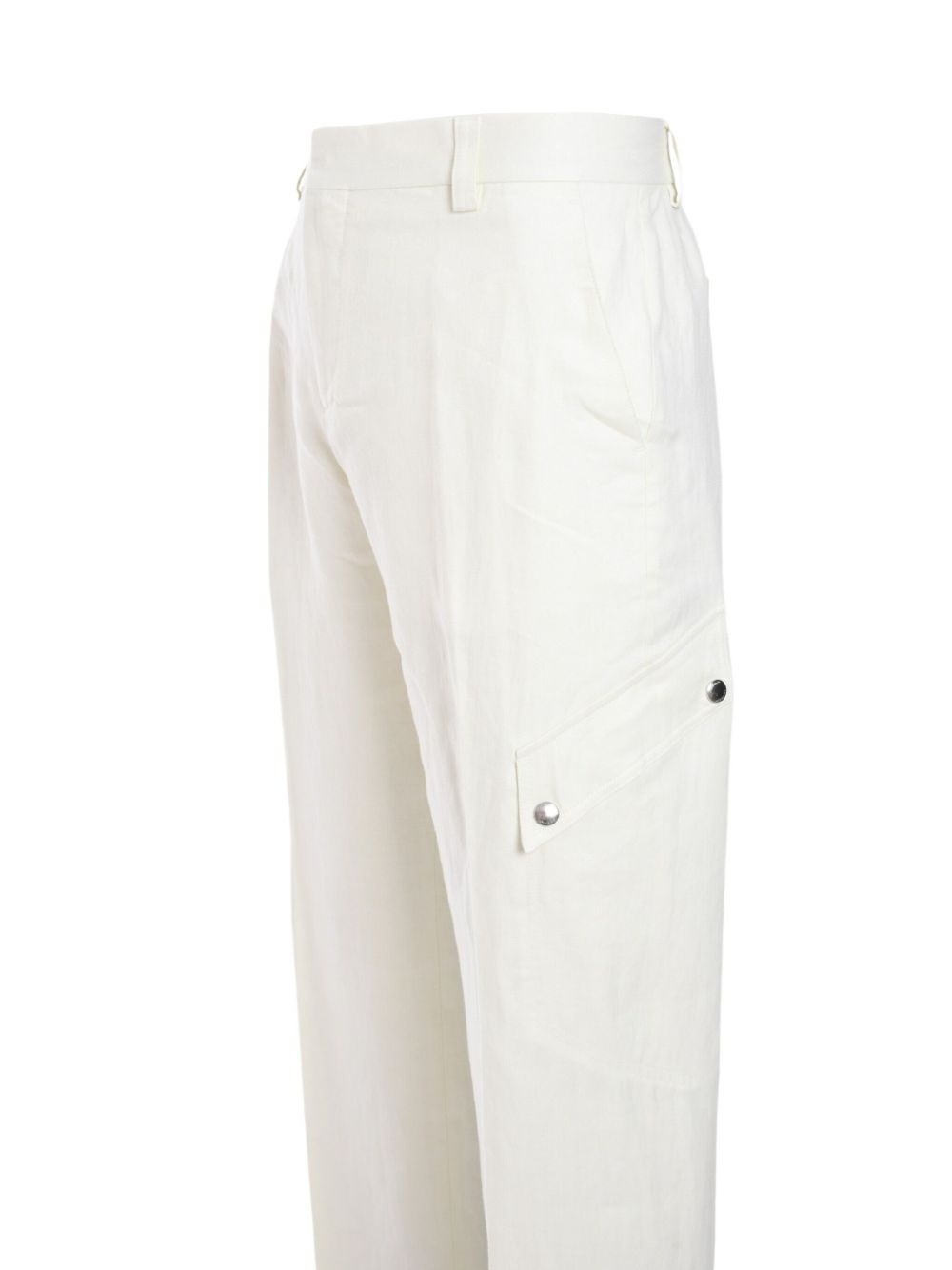 slim-cut cargo trousers - 4
