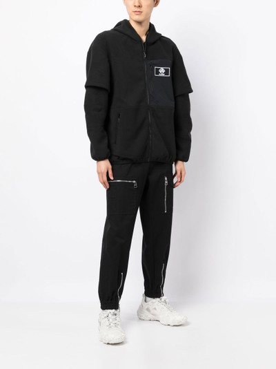 ANREALAGE logo patch zip-up hoodie outlook