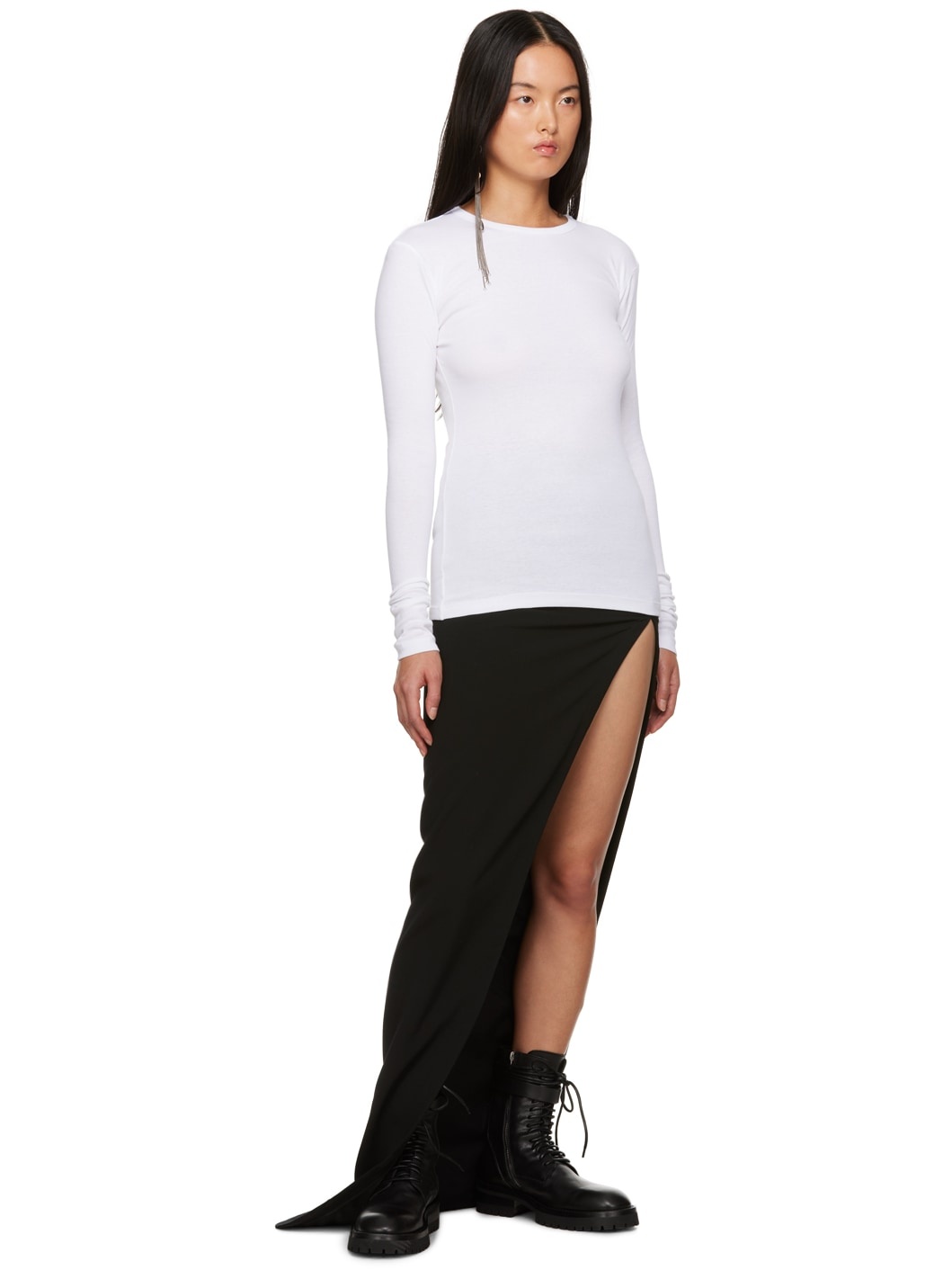 White Fiene Long Sleeve T-Shirt - 4