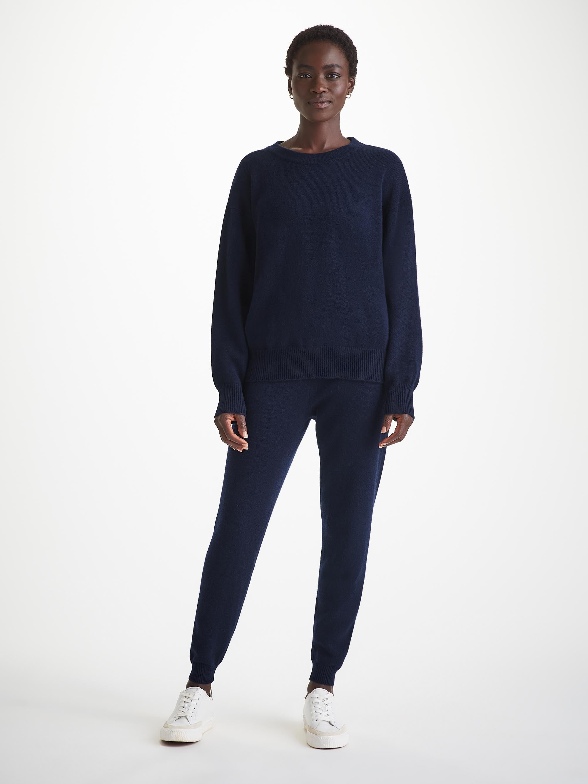 Women's Relaxed Sweater Daphne Cashmere Navy - 3