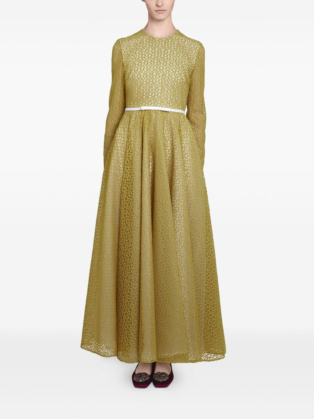 long macramé lace dress - 2