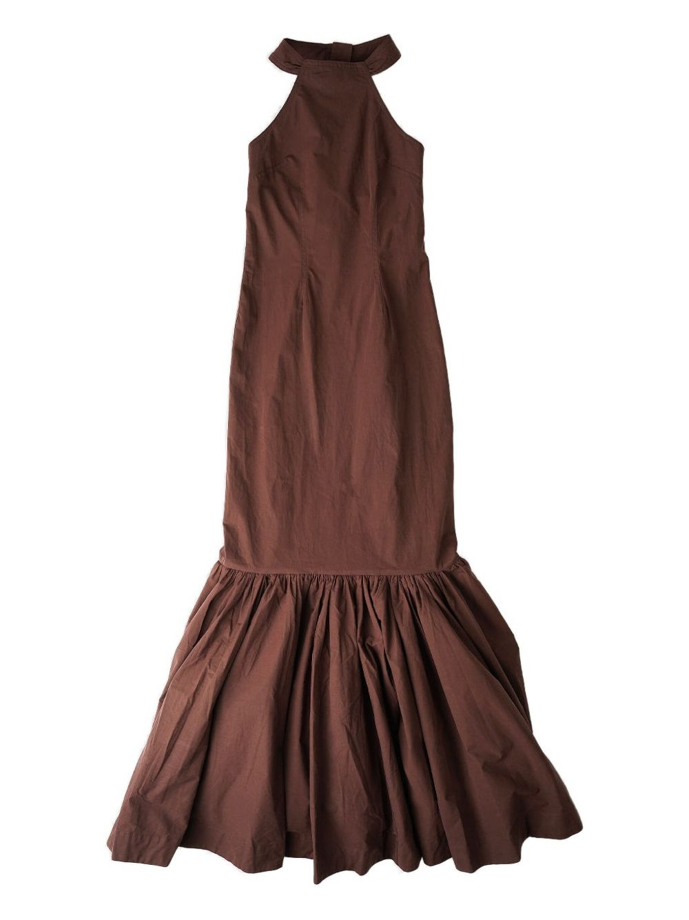 halterneck fishtail dress - 1