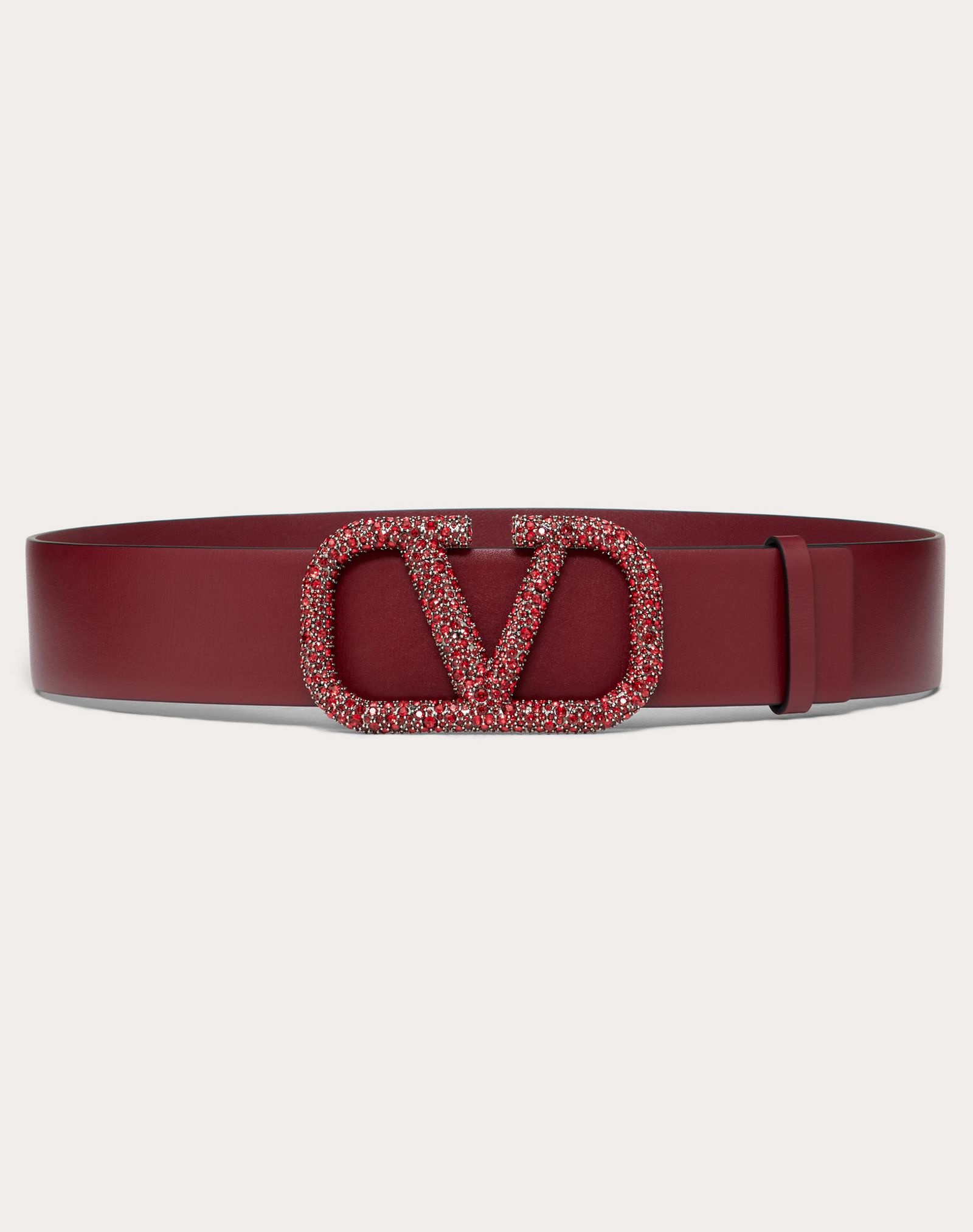 VLOGO SIGNATURE BELT IN GLOSSY CALFSKIN 40MM - 1