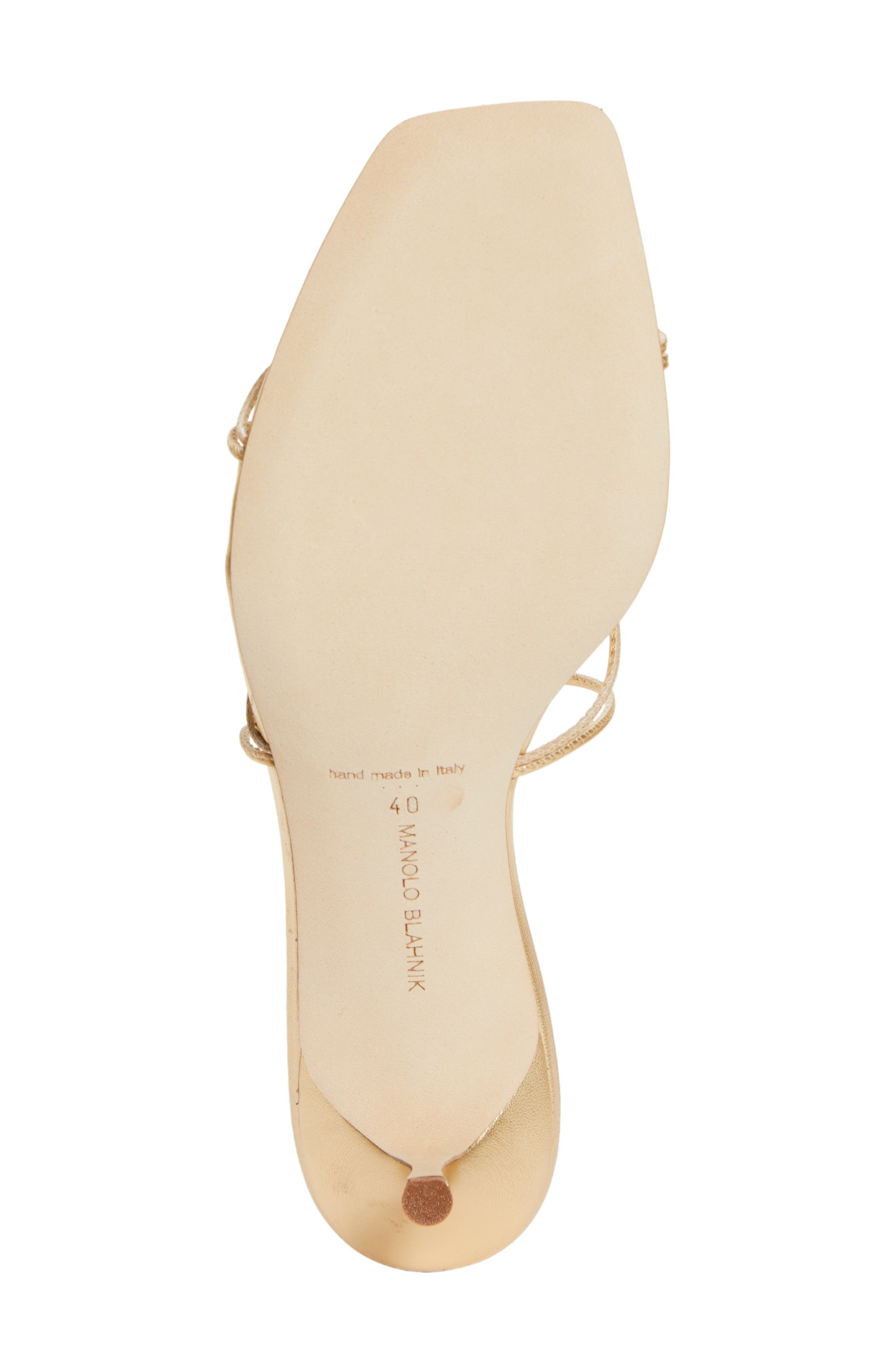 Manolo Blahnik Ninfemu Slide Sandal in Gold at Nordstrom - 6