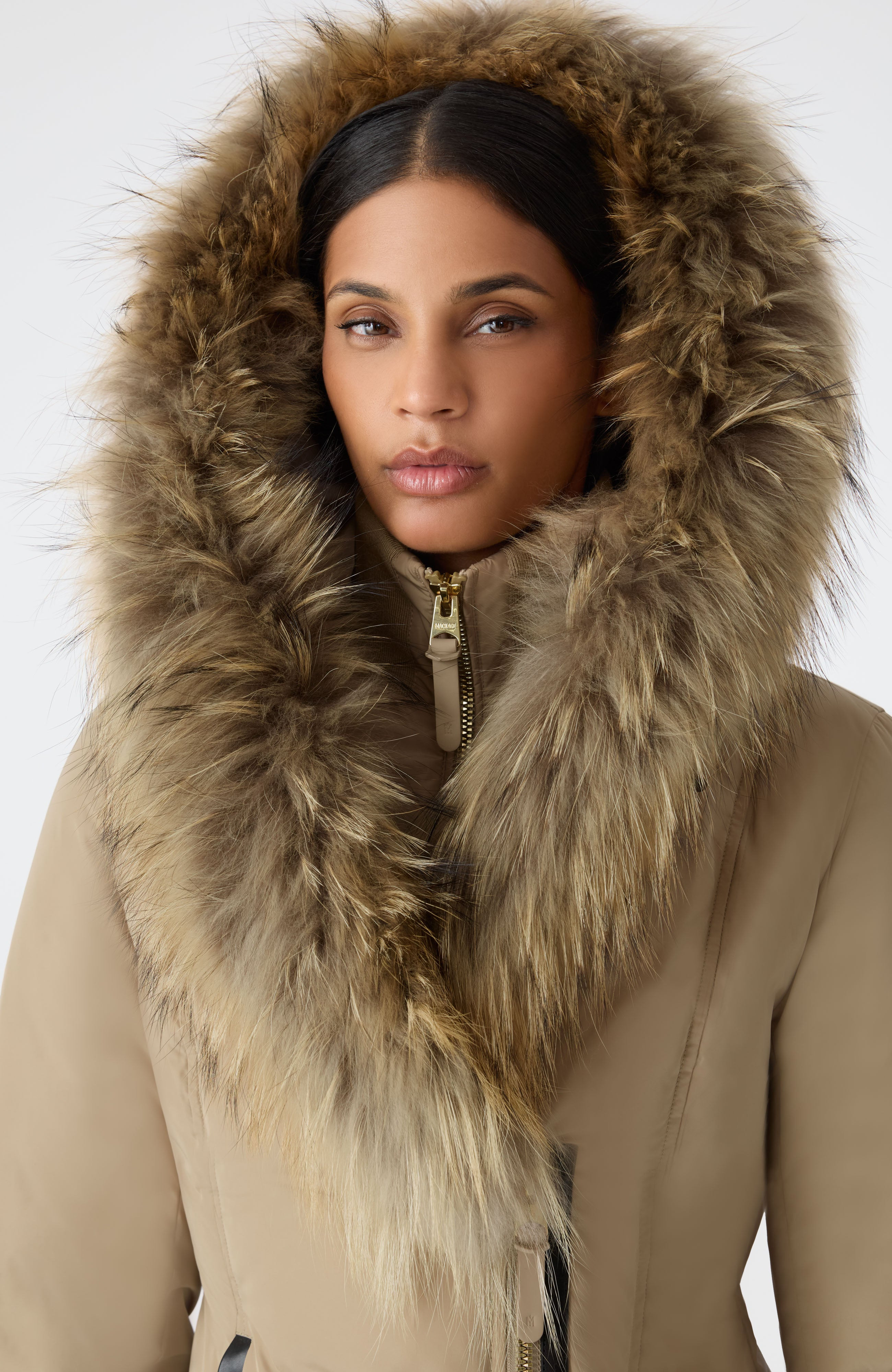 ADALI down coat with natural fur Signature Mackage Collar - 7