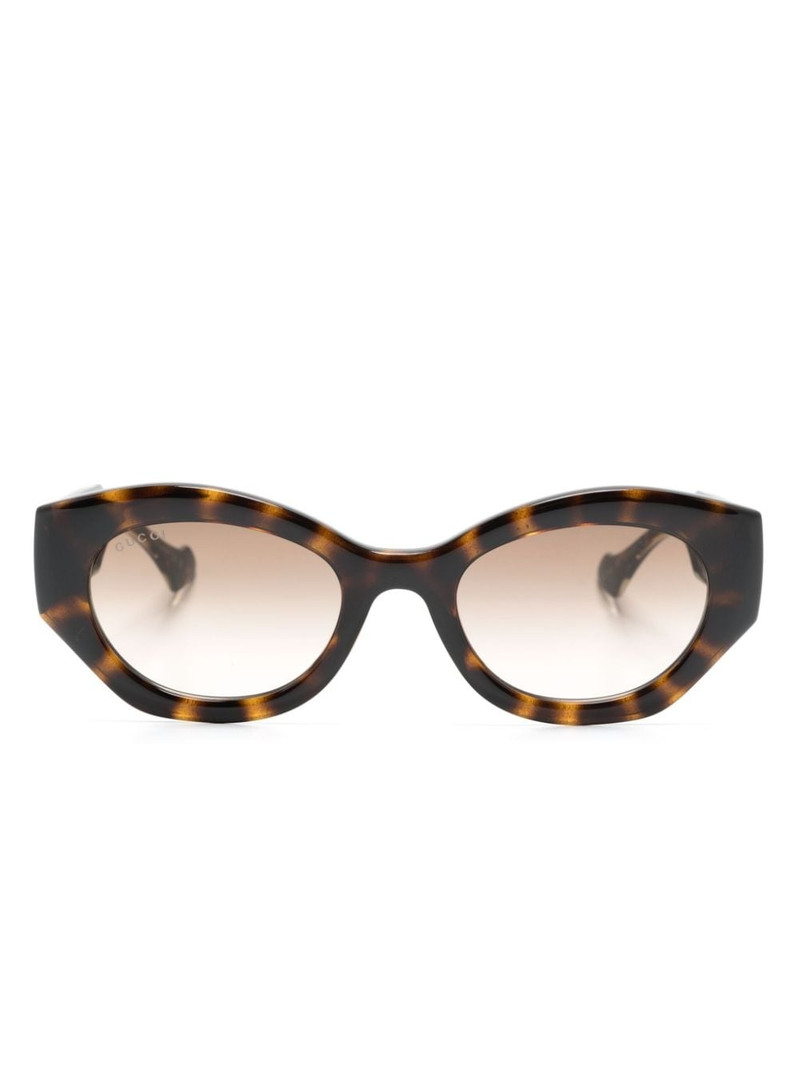 oval-frame sunglasses 1