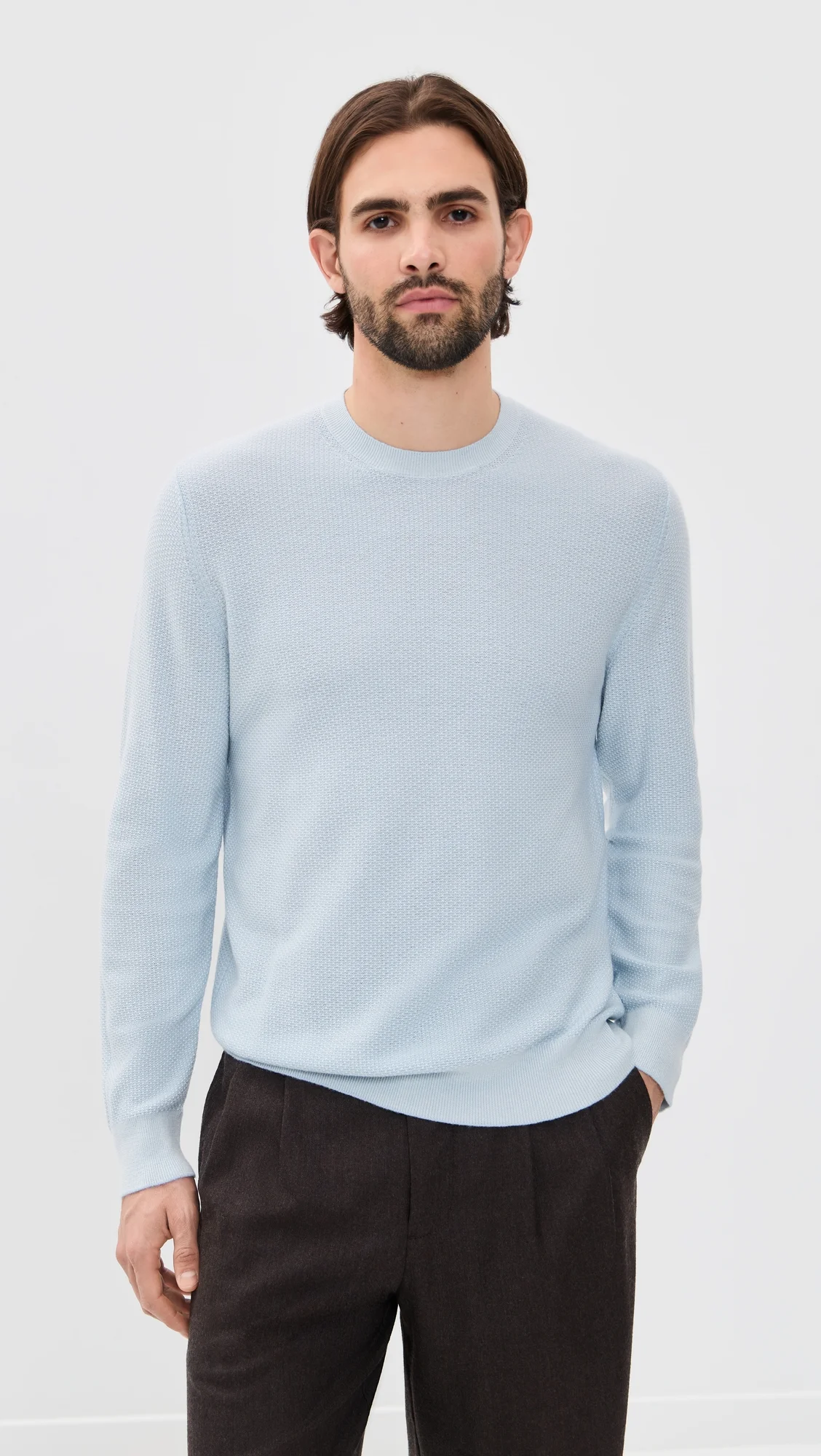 Geo Jacquard Crew Sweater - 1