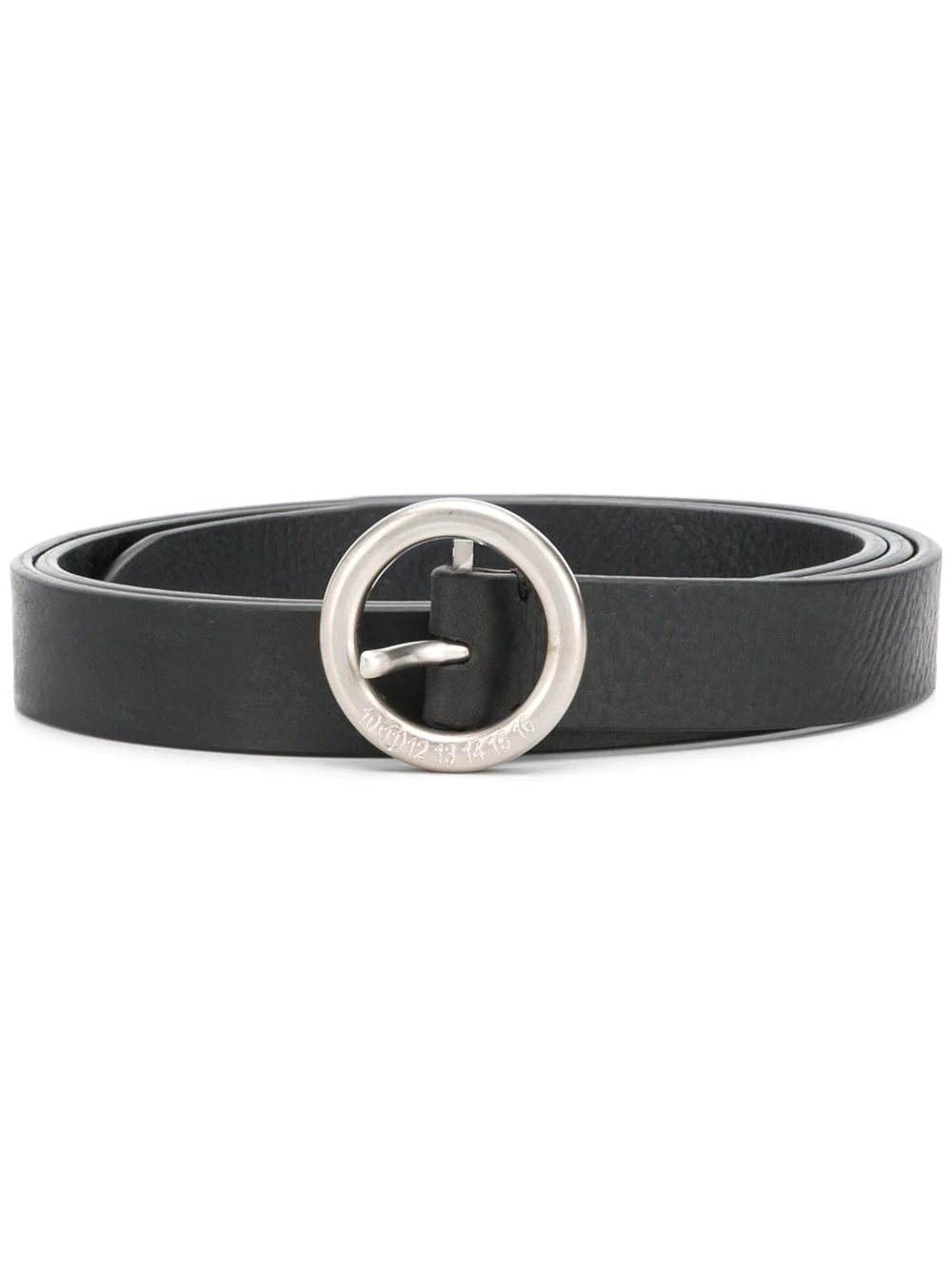 Numerical Logo round-buckle belt - 1