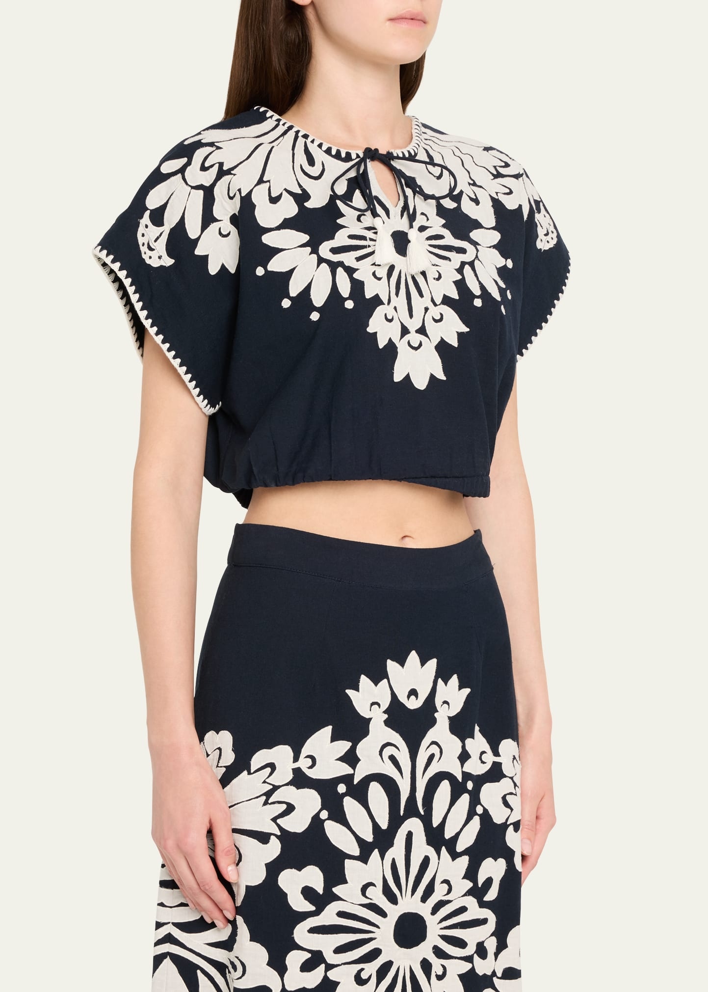 Liliana Appliqué Crop Top - 4