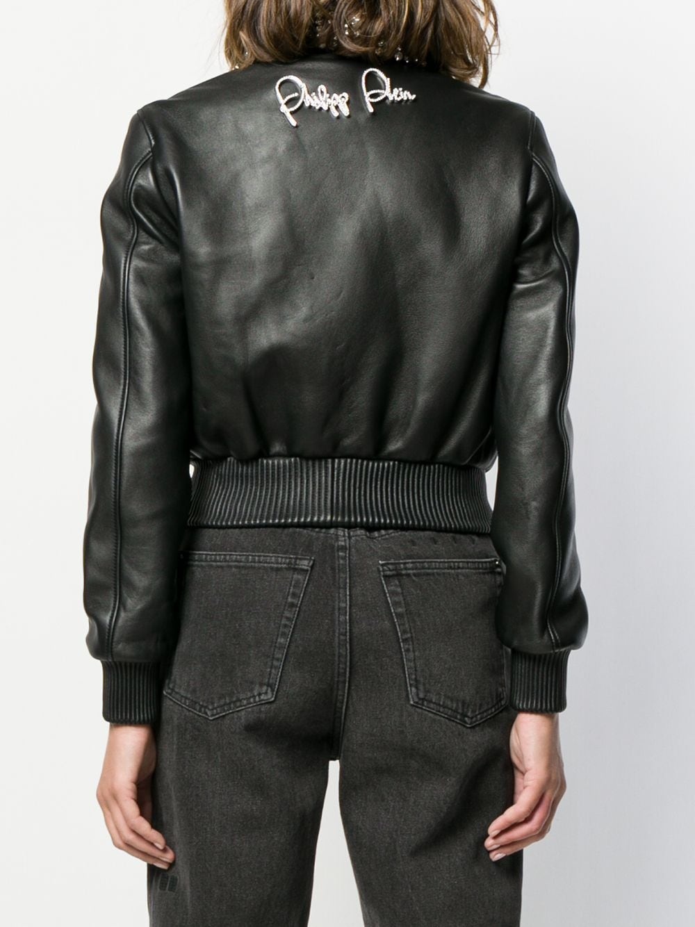 cropped bomber jacket - 4