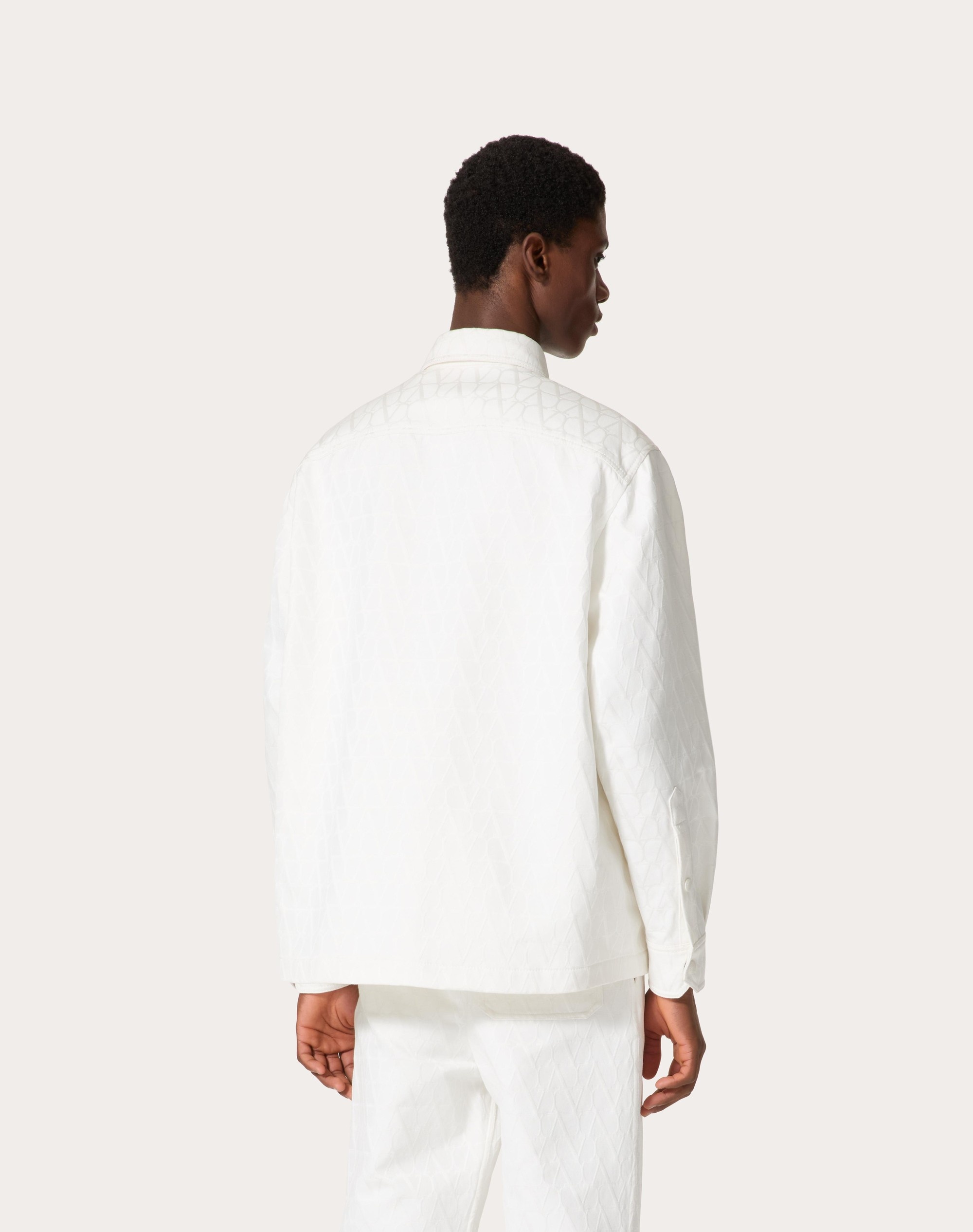 TOILE ICONOGRAPHE PATTERN COTTON CANVAS OVERSHIRT - 4