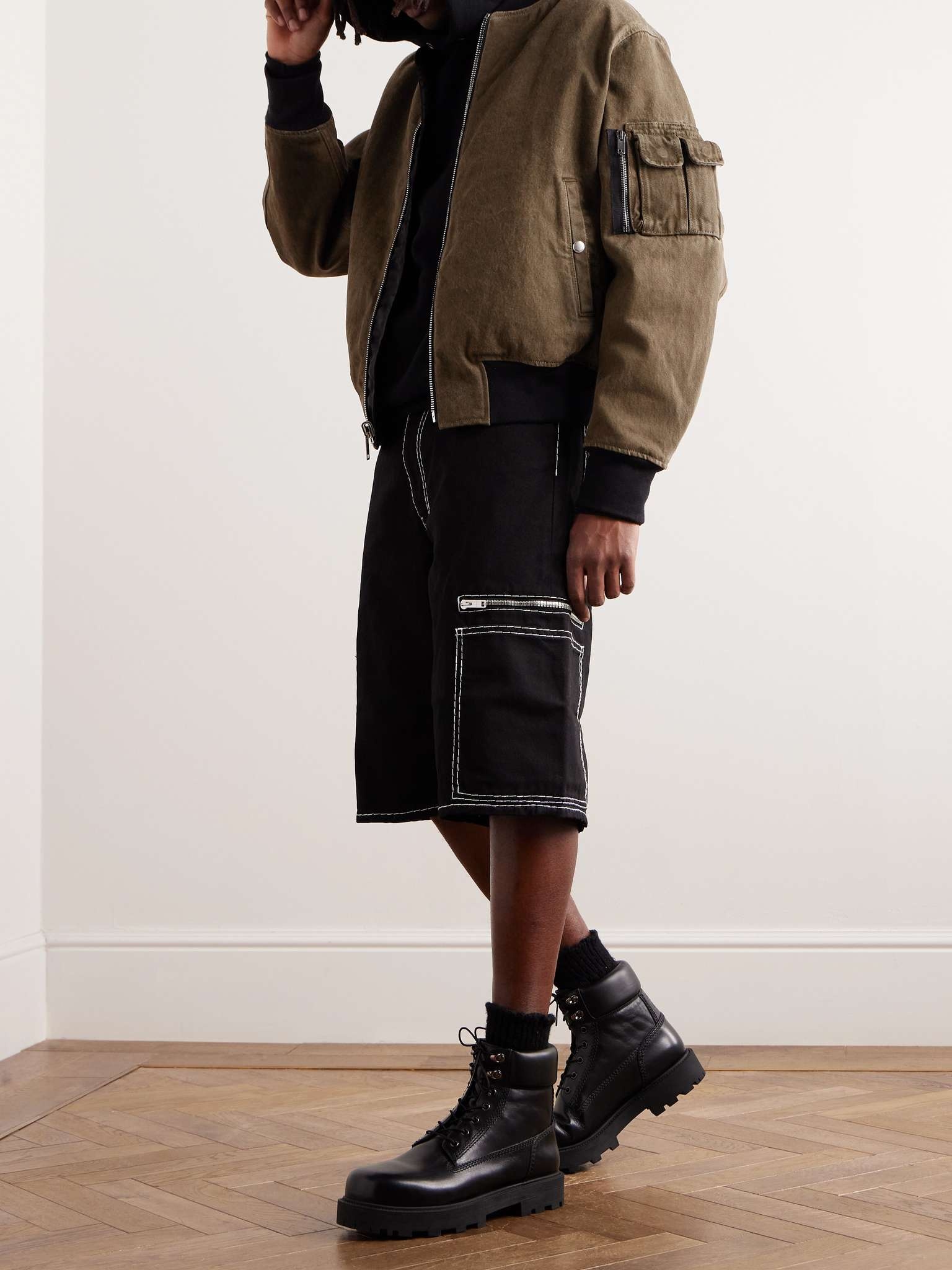 Givenchy SHOW ANKLE WORKBOOTS IN SHINY LEATHER | REVERSIBLE
