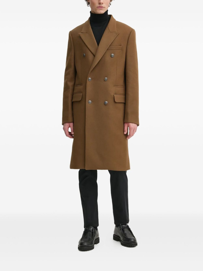 The Kooples double-breasted peak-lapel coat outlook