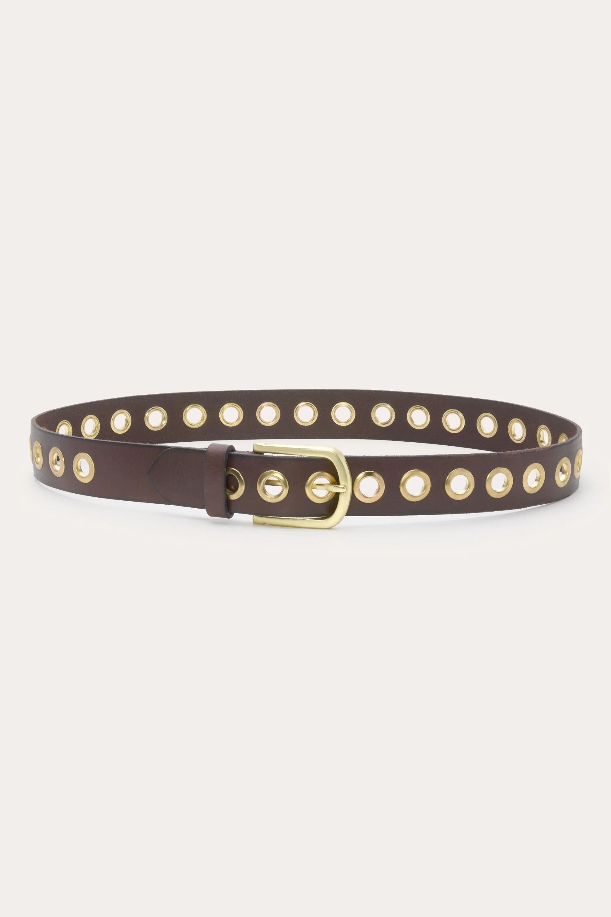 Mina Leather Grommet Belt - 1