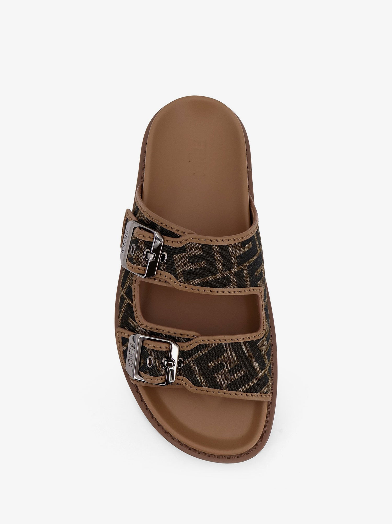 FEEL JACQUARD FF FABRIC SANDALS - 5
