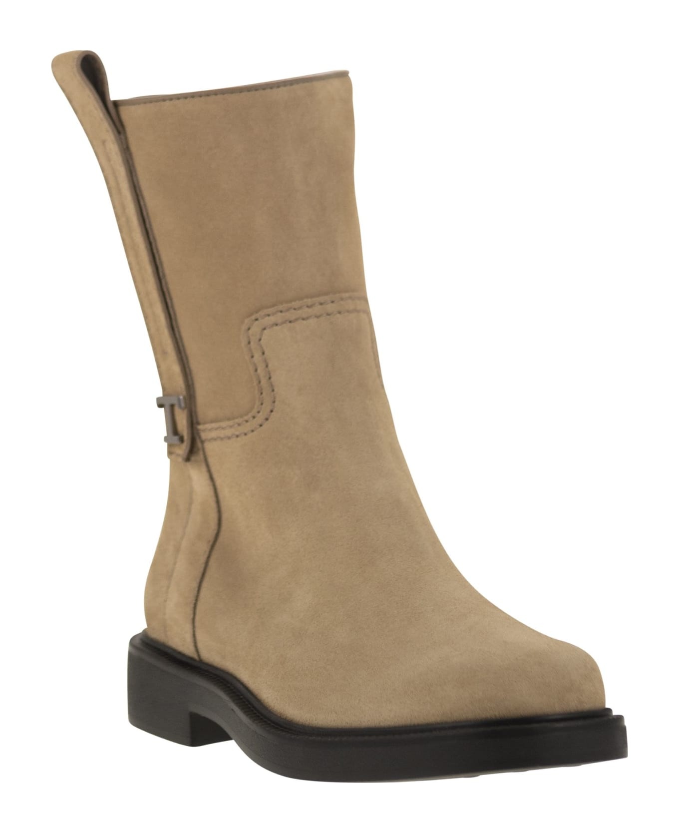 Sand Suede Ankle Boots - 2