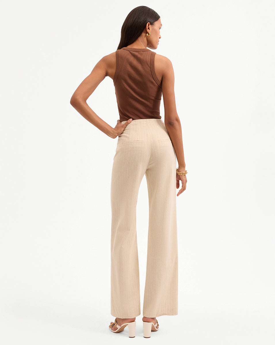 JUDE METALLIC PINSTRIPE PANT - 6