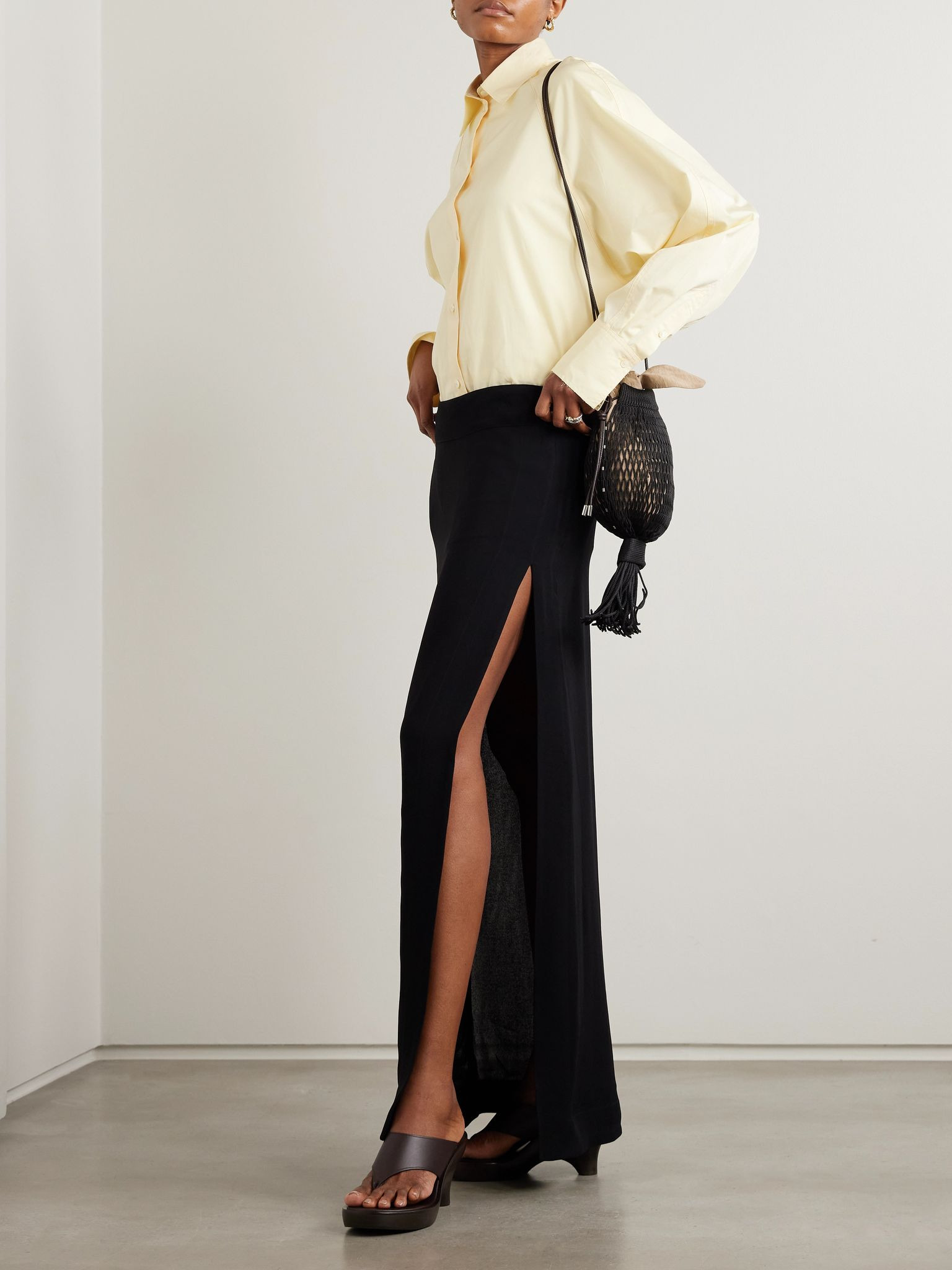 Jersey maxi skirt Black - 2