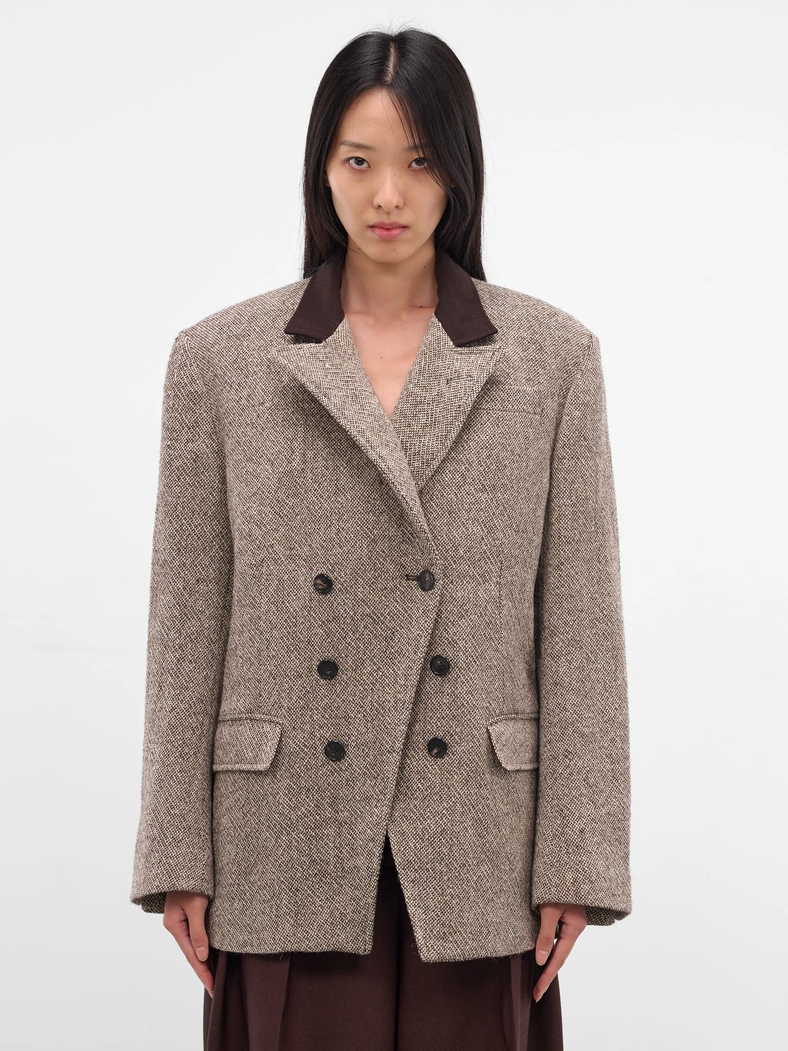 Brown Barleycorn Tweed Caccia Jacket - 1