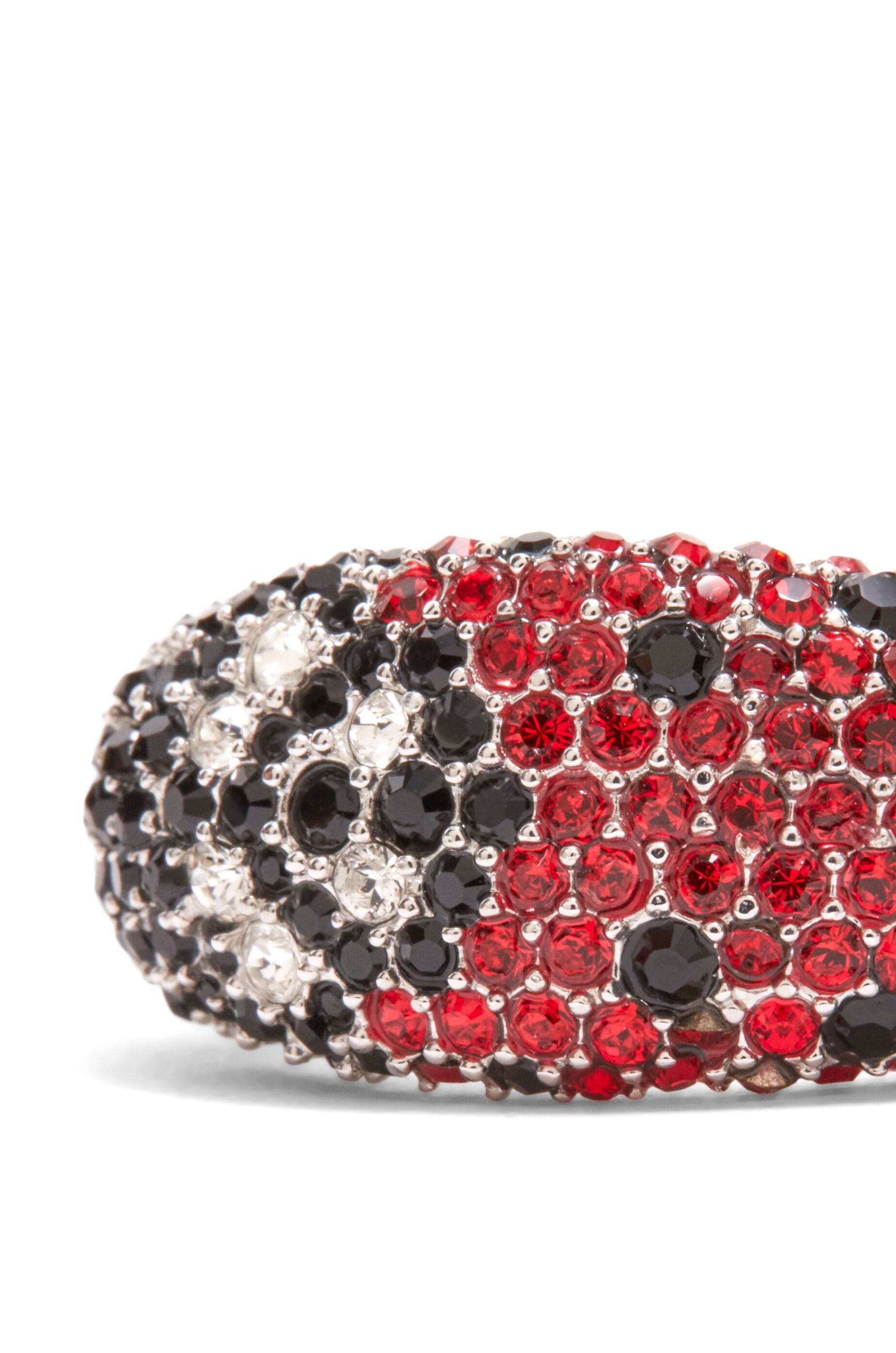 Signet ring in sterling silver and crystals - 4