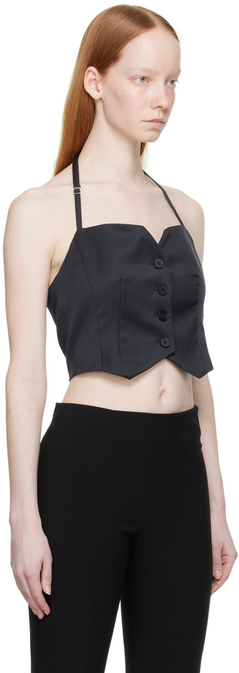 LVIR Navy Buttoned Tank Top outlook