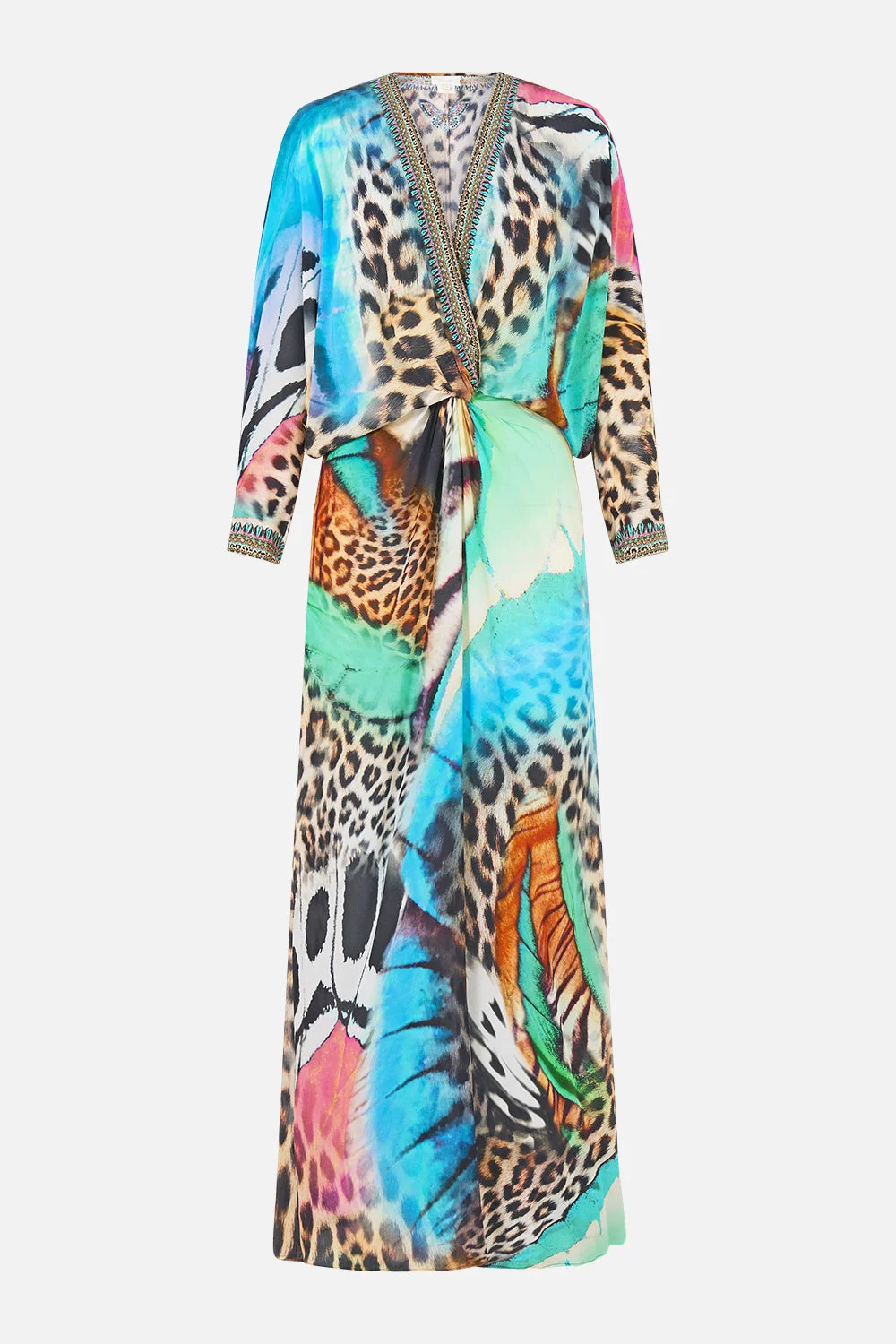 TWIST FRONT BATWING DRESS BUTTERFLY BOHEMIA - 1
