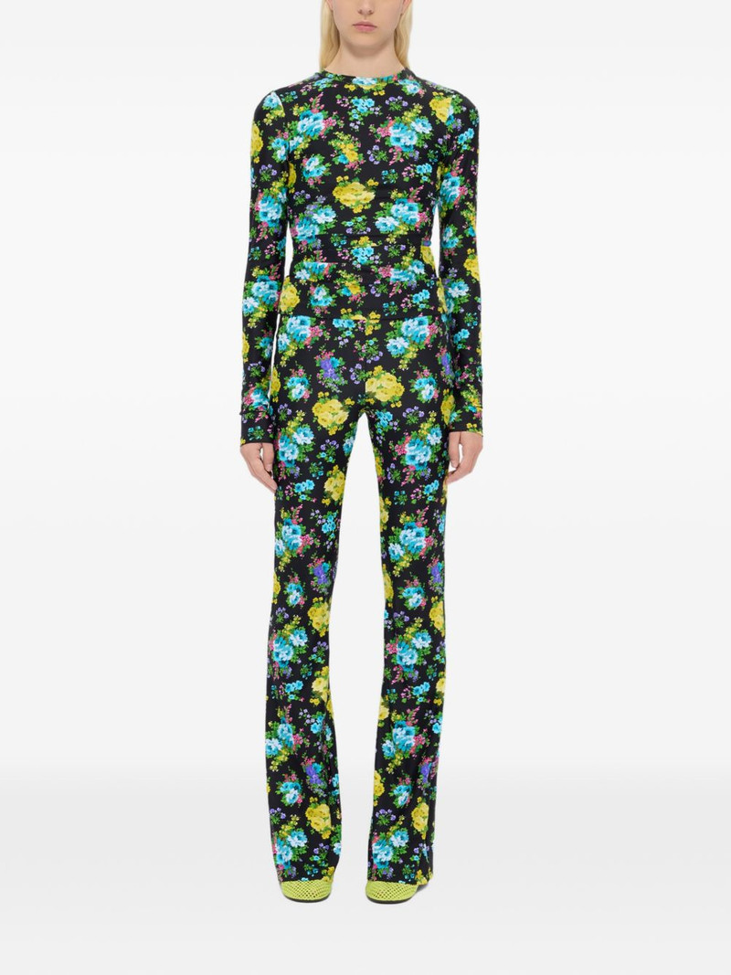 MSGM floral flared trousers outlook