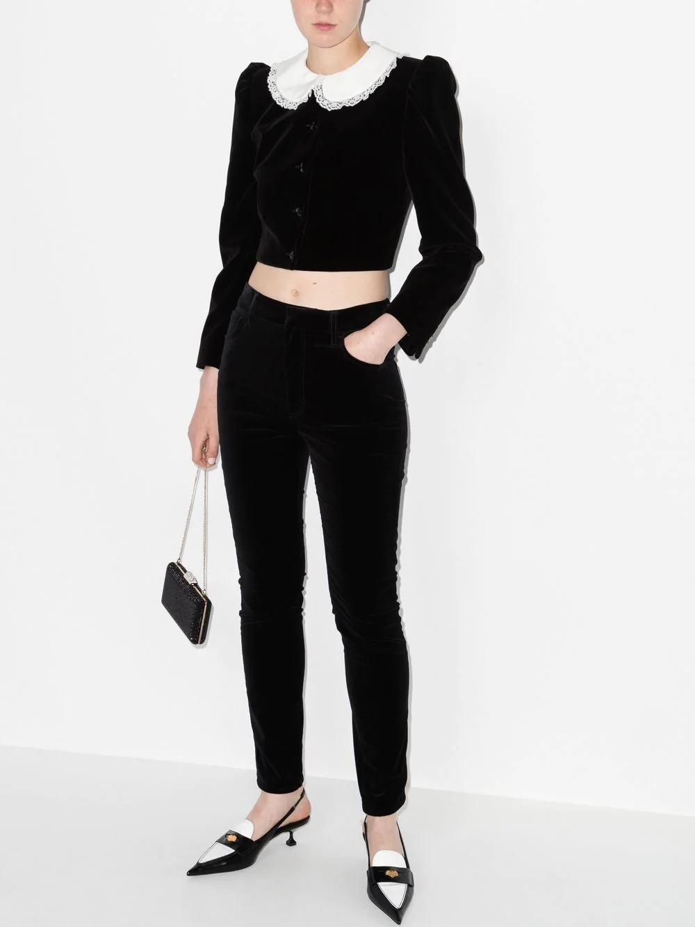 long-sleeved cropped jacket - 2