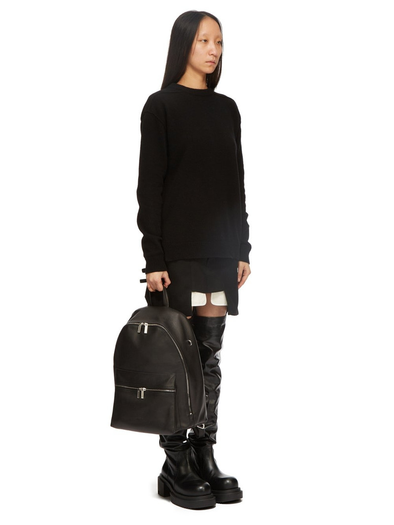 Black Porterville Leather Backpack 8