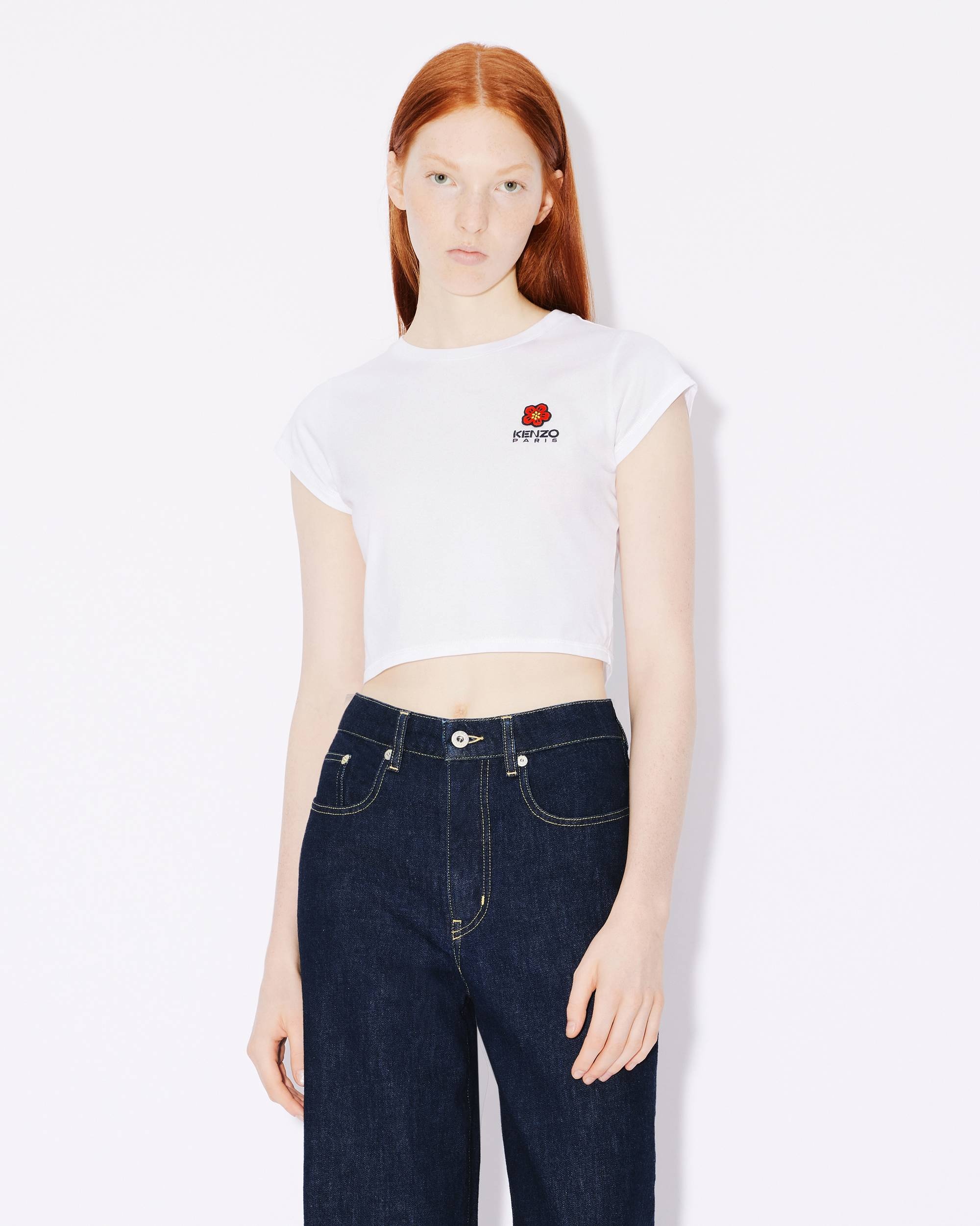 'Boke Flower Crest' micro-embroidered T-shirt - 3