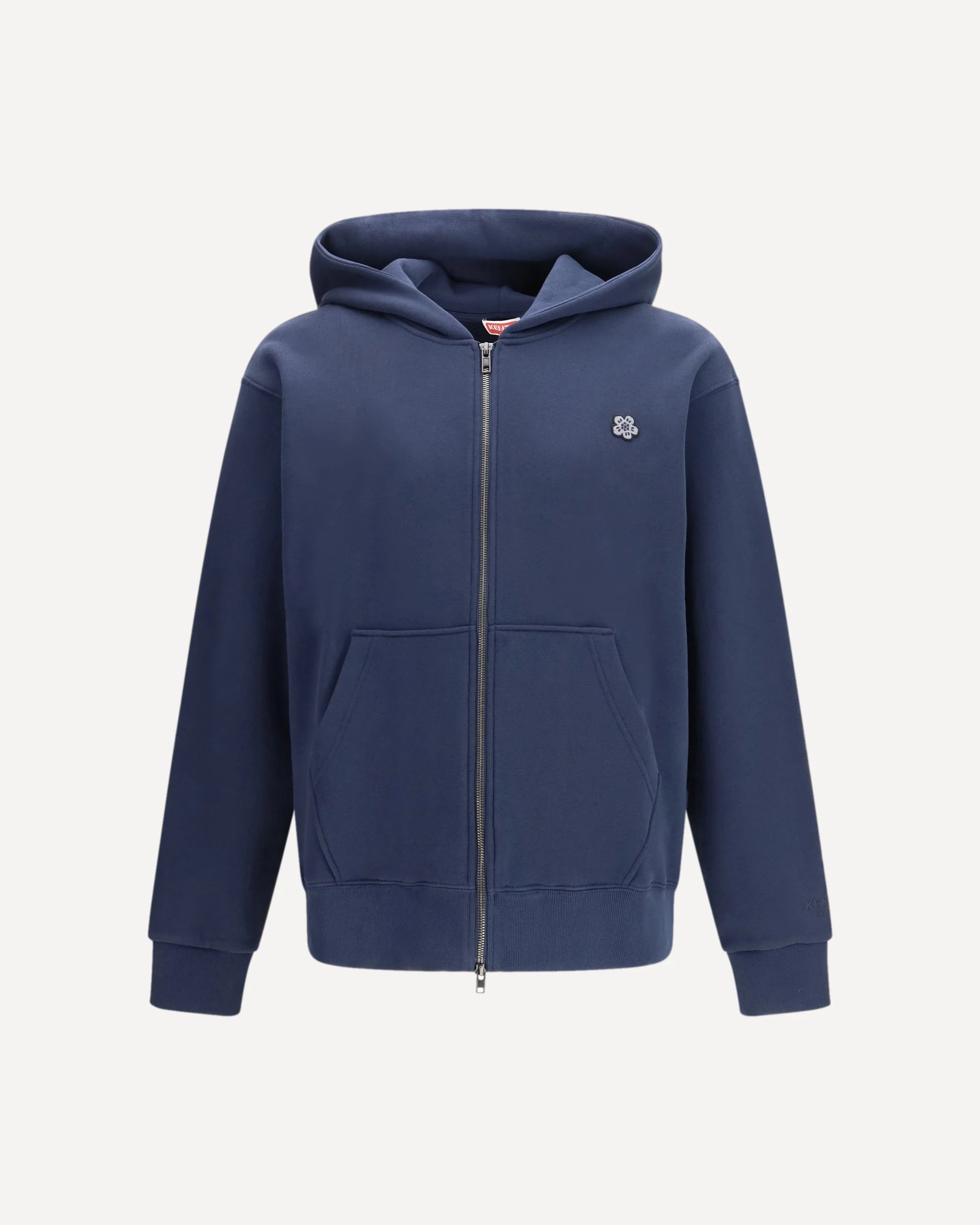 ‘Boke Flower’ embroidered zip Hoodie - 1