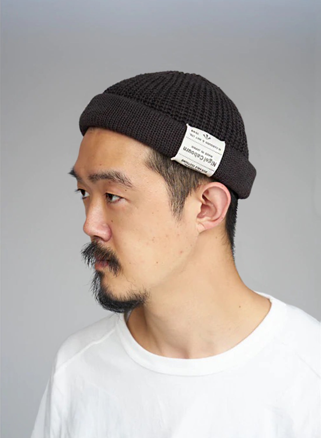 Nigel Cabourn Beanie (Linen) in Charcoal - 80440066310-1 BEANIE