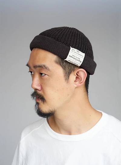 Nigel Cabourn Beanie (Linen) in Charcoal outlook