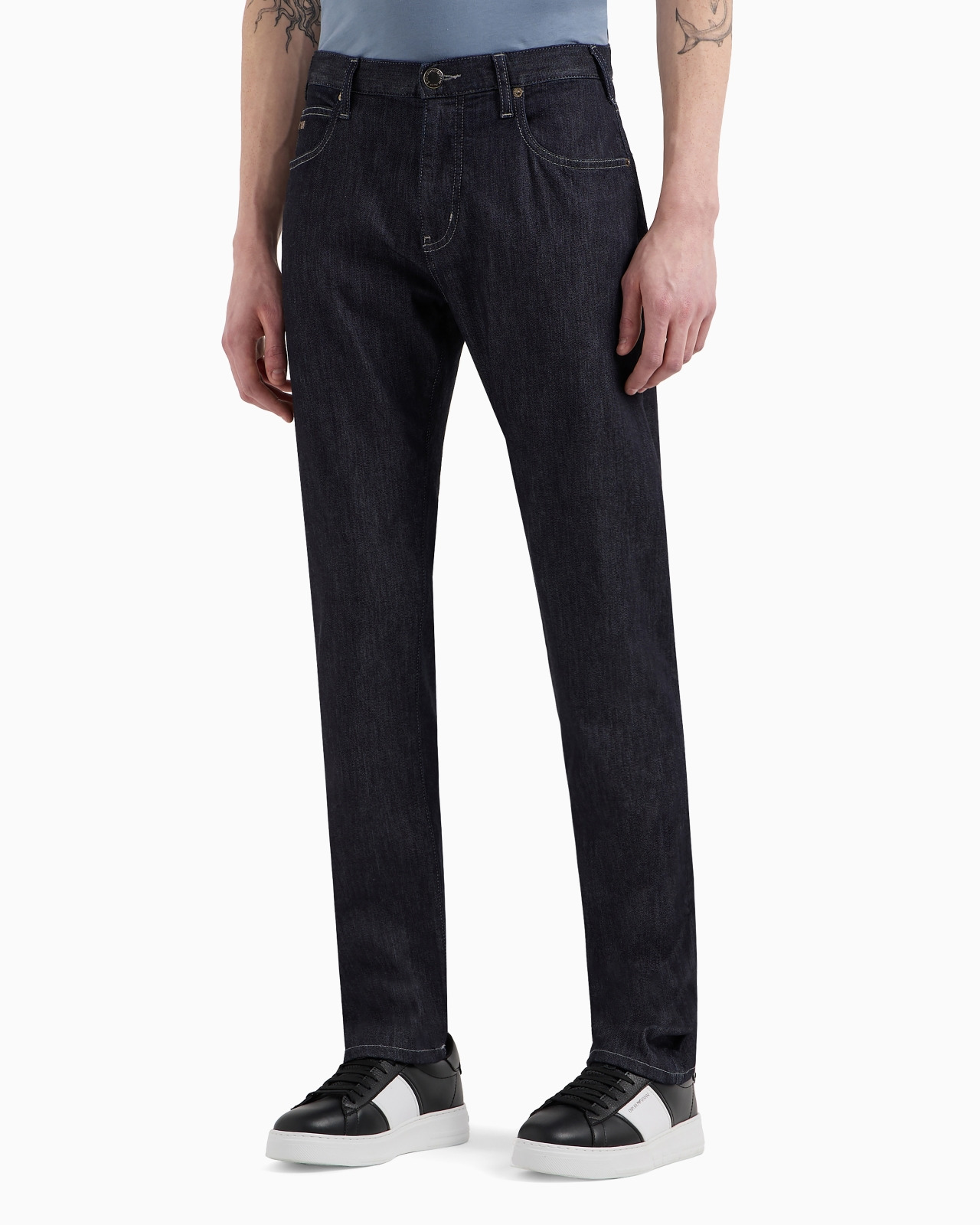 J45 Regular-fit, worn-wash 8 oz denim jeans - 4