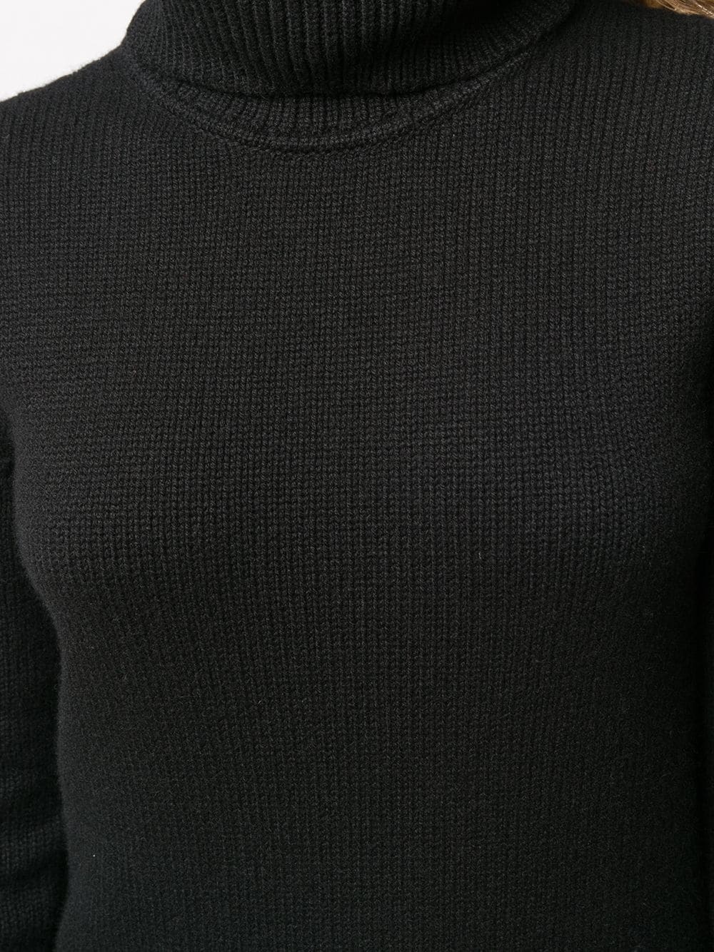 turtleneck knitted jumper dress - 5