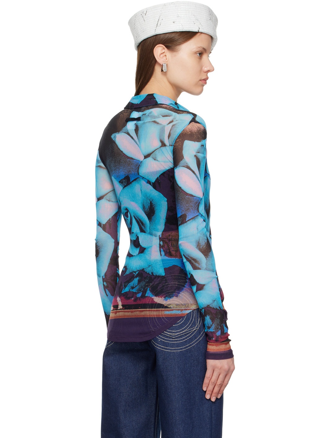 Blue & Purple Roses Shirt - 3