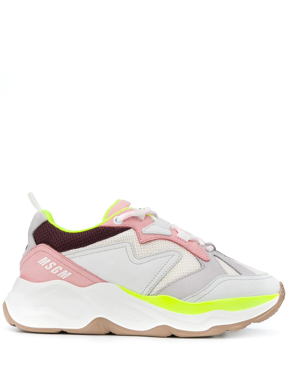 contrast-panel low-top trainers - 1