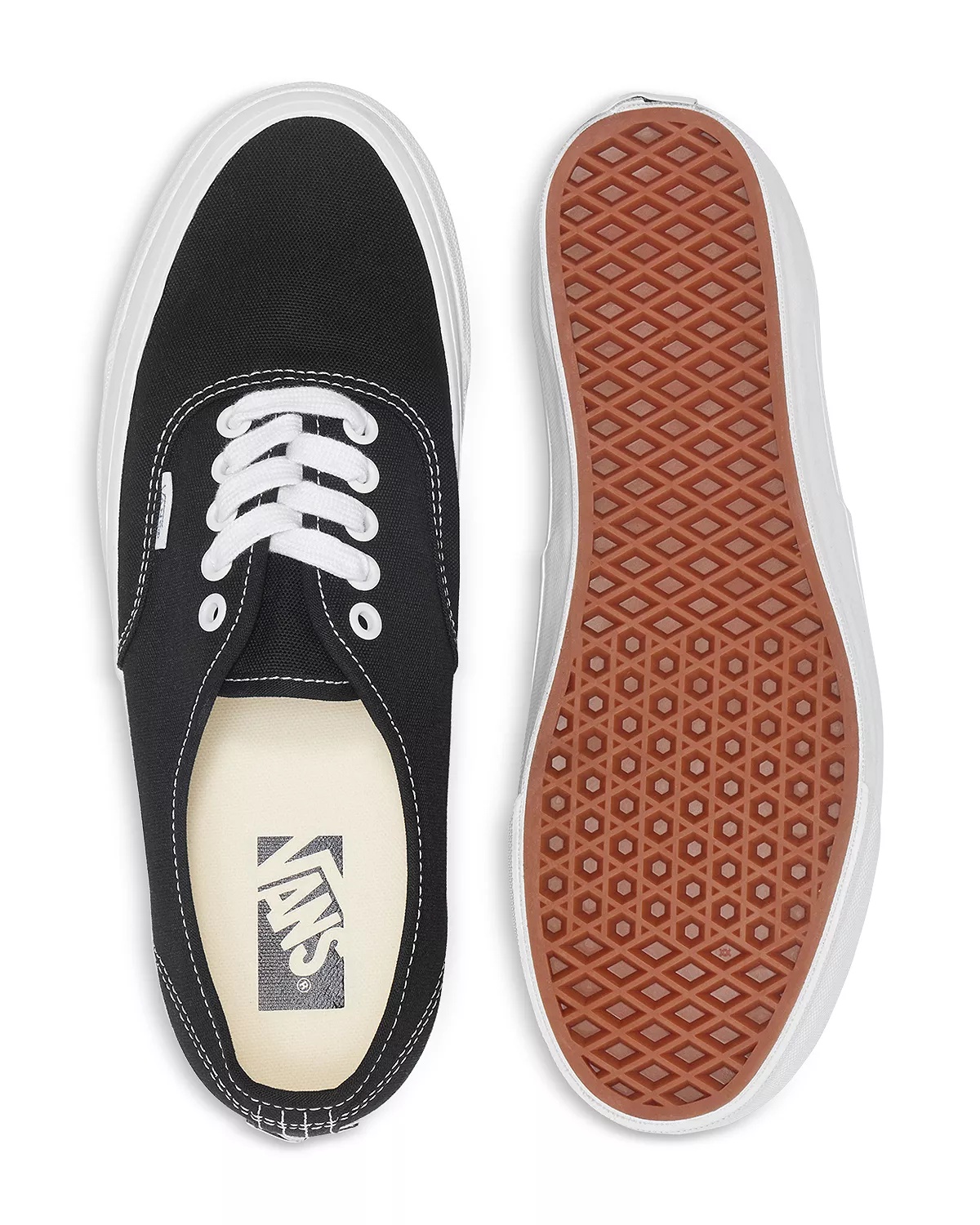 Women's LX Authentic ReIssue Black Low Top Sneakers - 3
