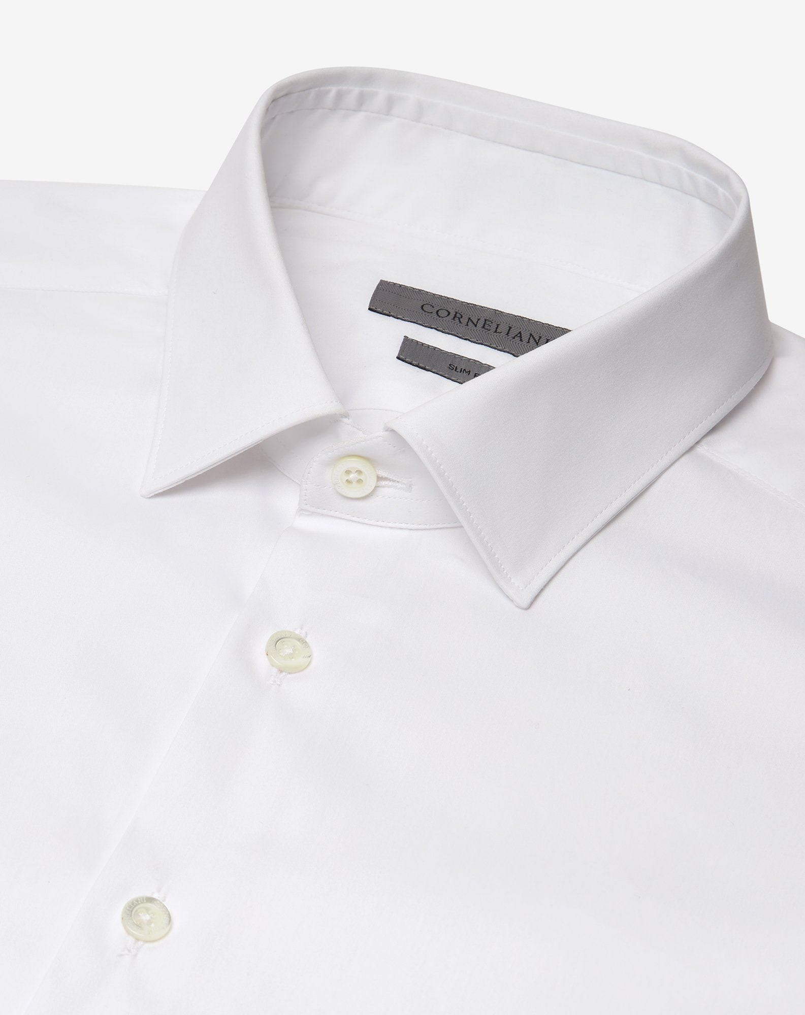 White cotton stretch poplin shirt - 3